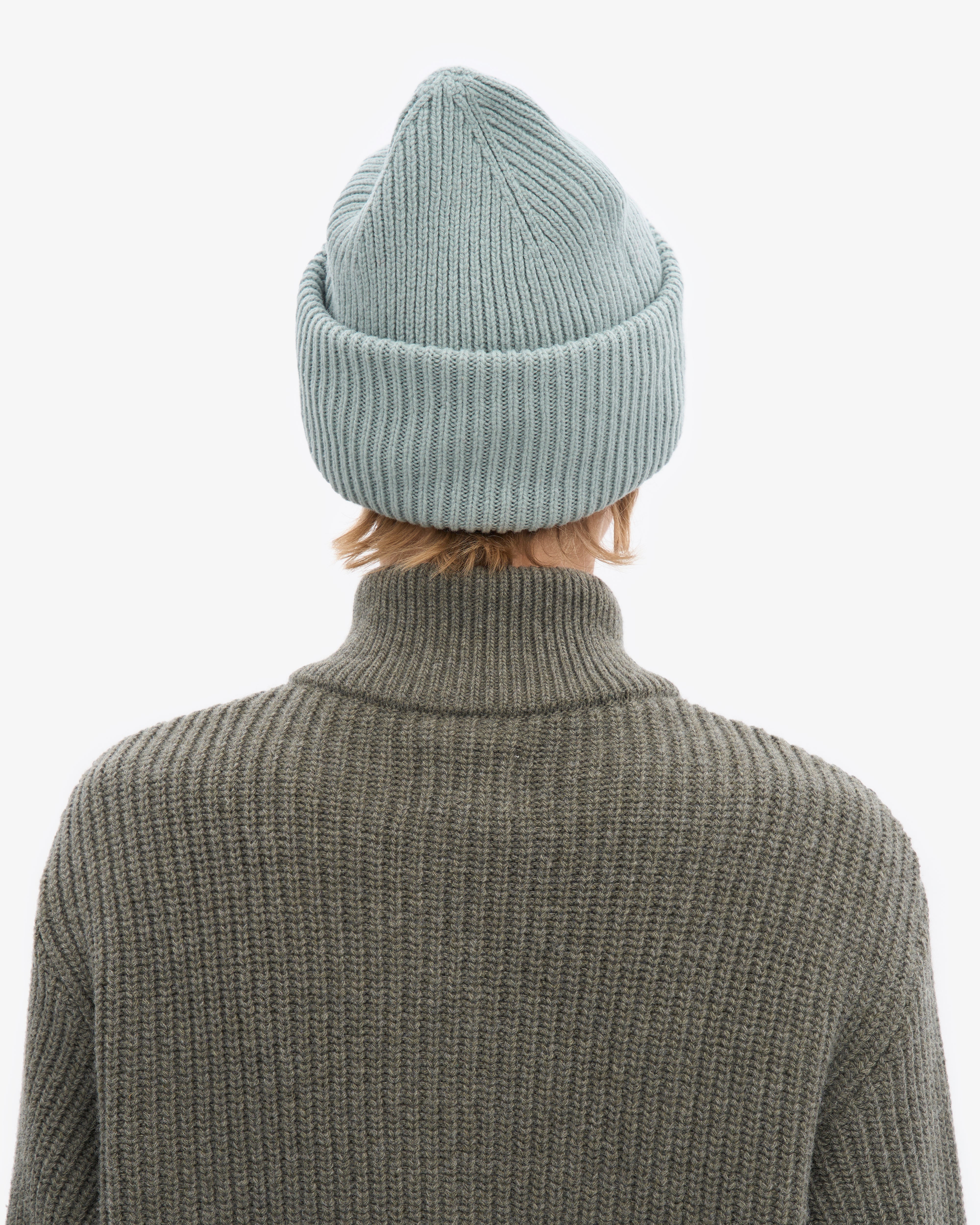 Merino Wool Hat - Steel Blue