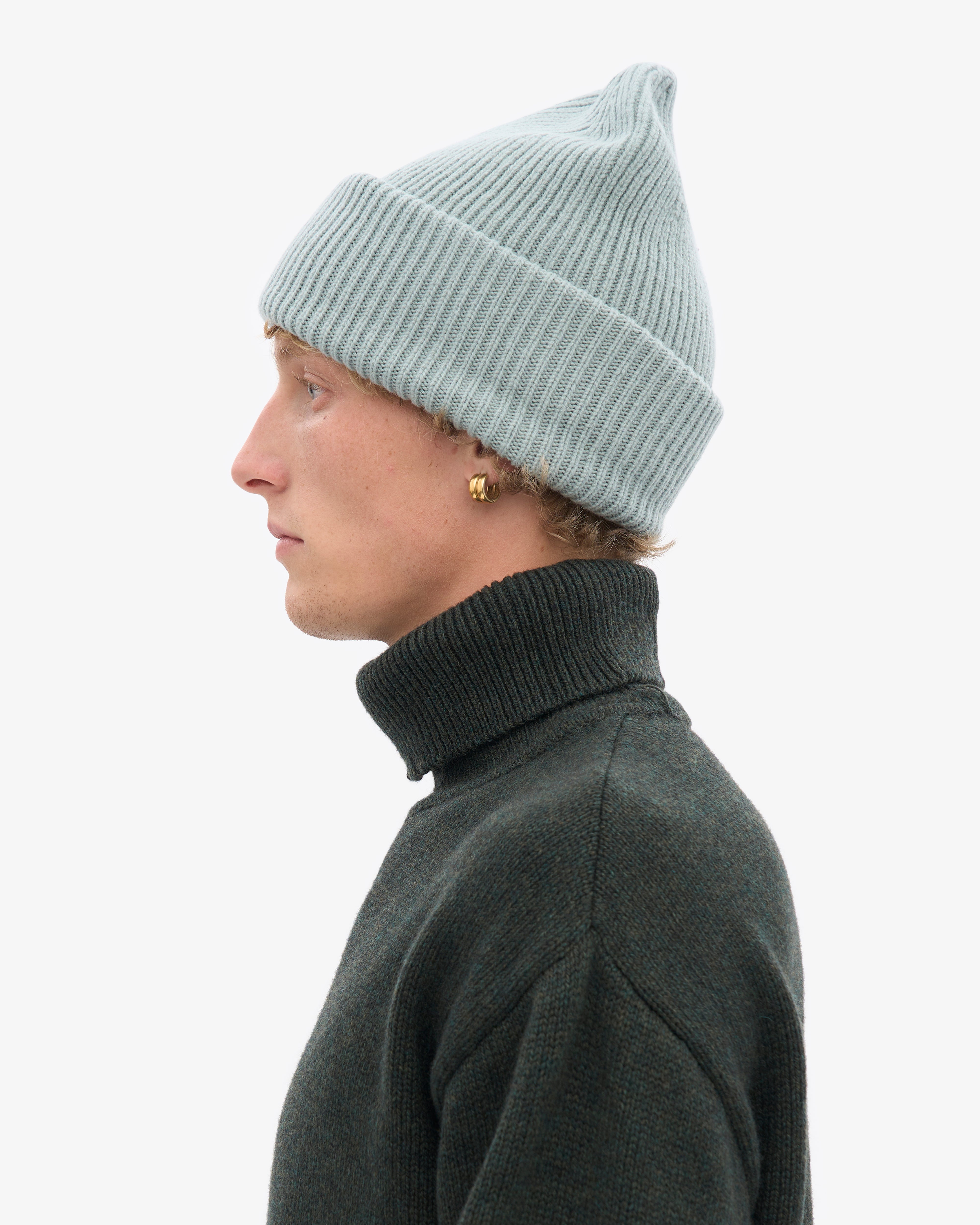 Merino Wool Hat - Steel Blue