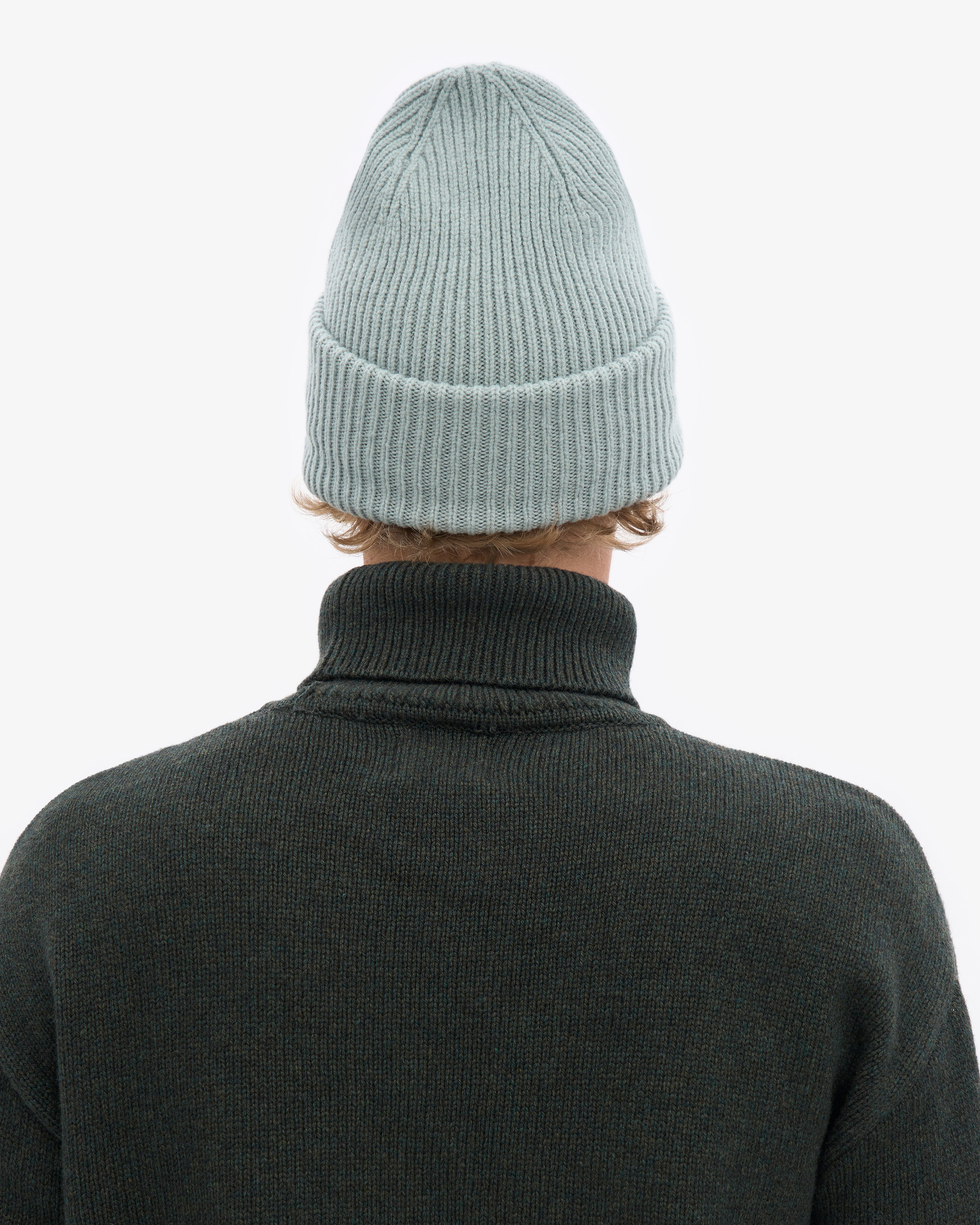 Merino Wool Hat - Steel Blue