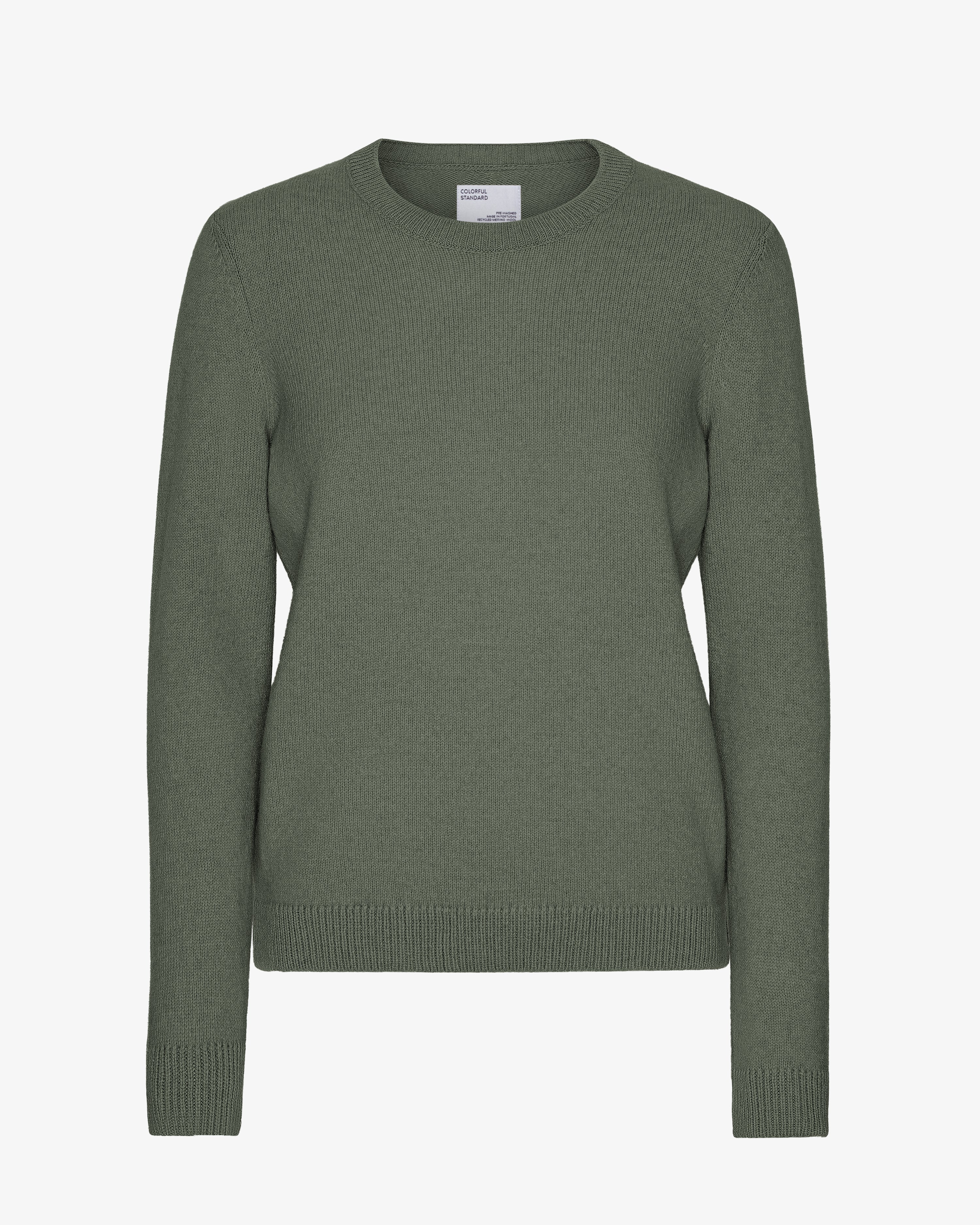 Women Classic Merino Wool Crew - Dusty Olive