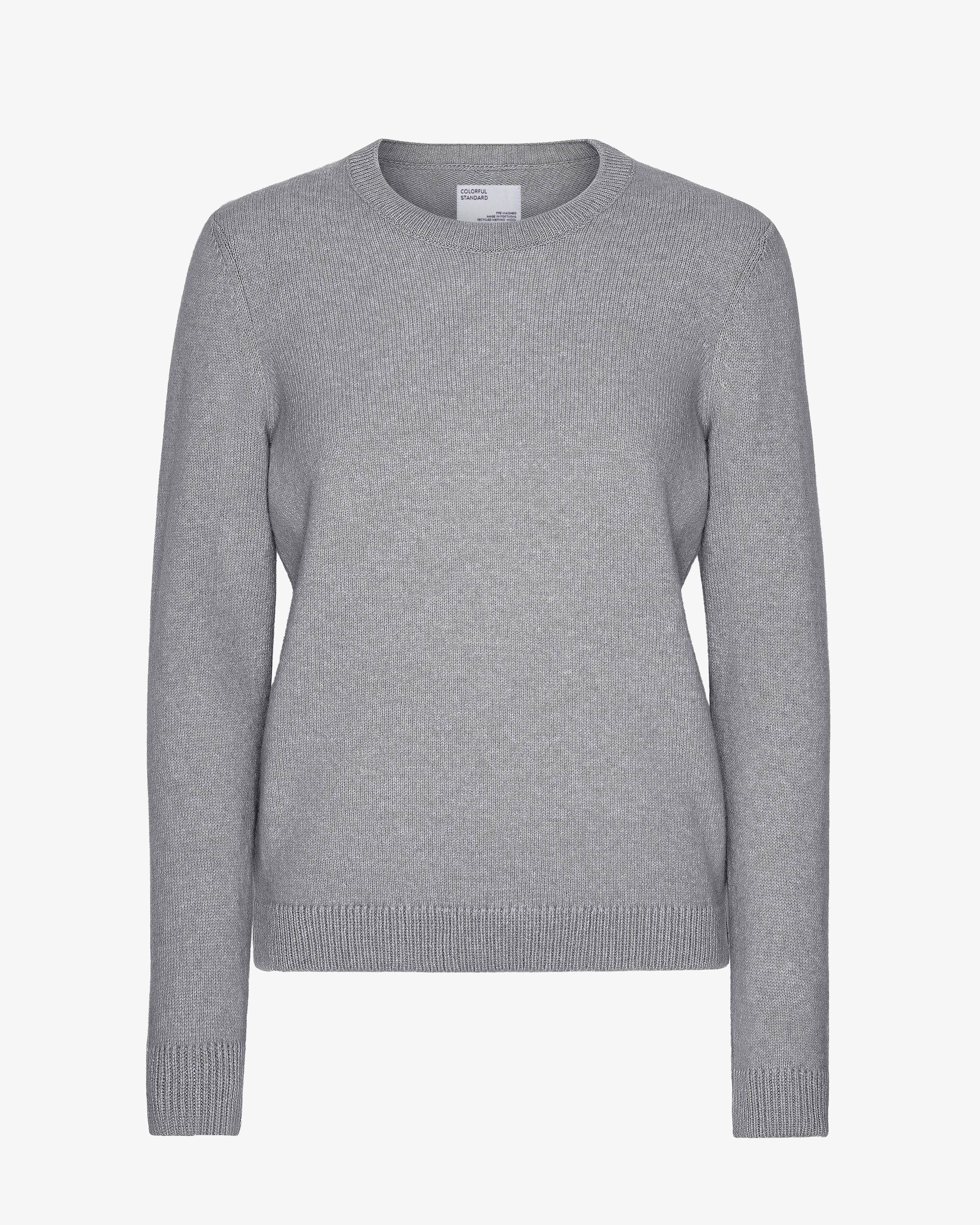 Women Classic Merino Wool Crew - Heather Grey