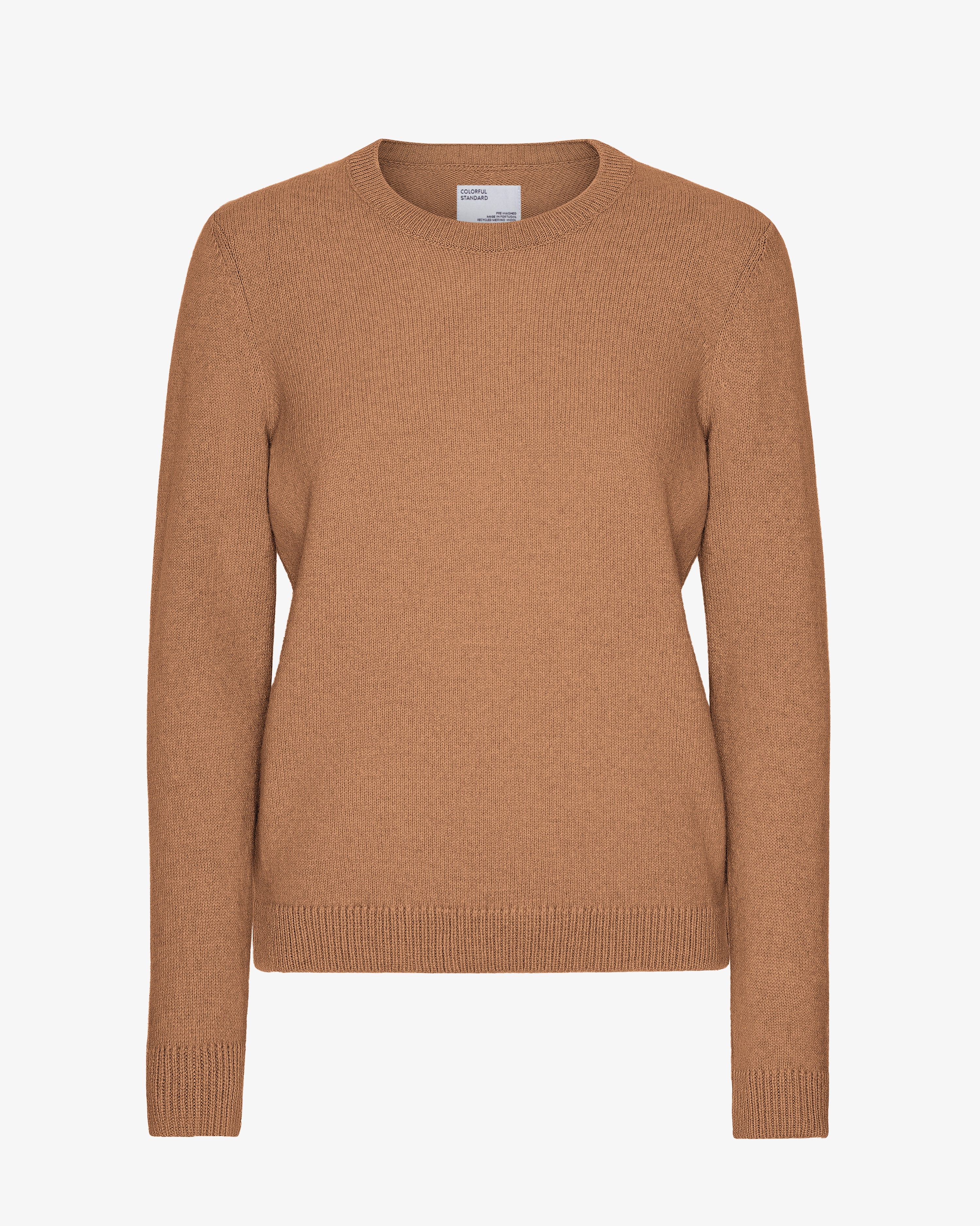 Women Classic Merino Wool Crew - Sahara Camel