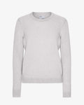Women Classic Merino Wool Crew - Snow Melange