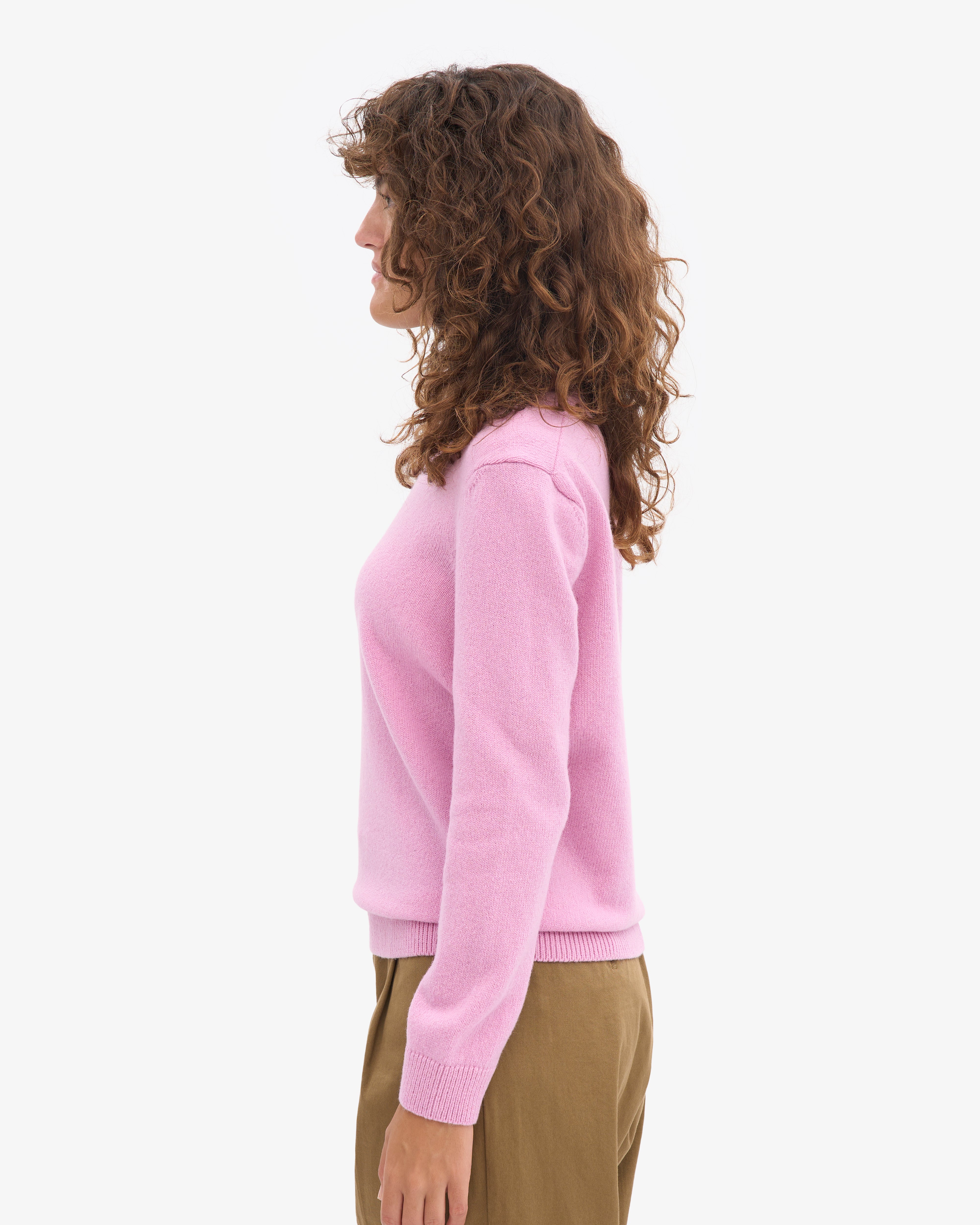Women Classic Merino Wool Crew - Cherry Blossom