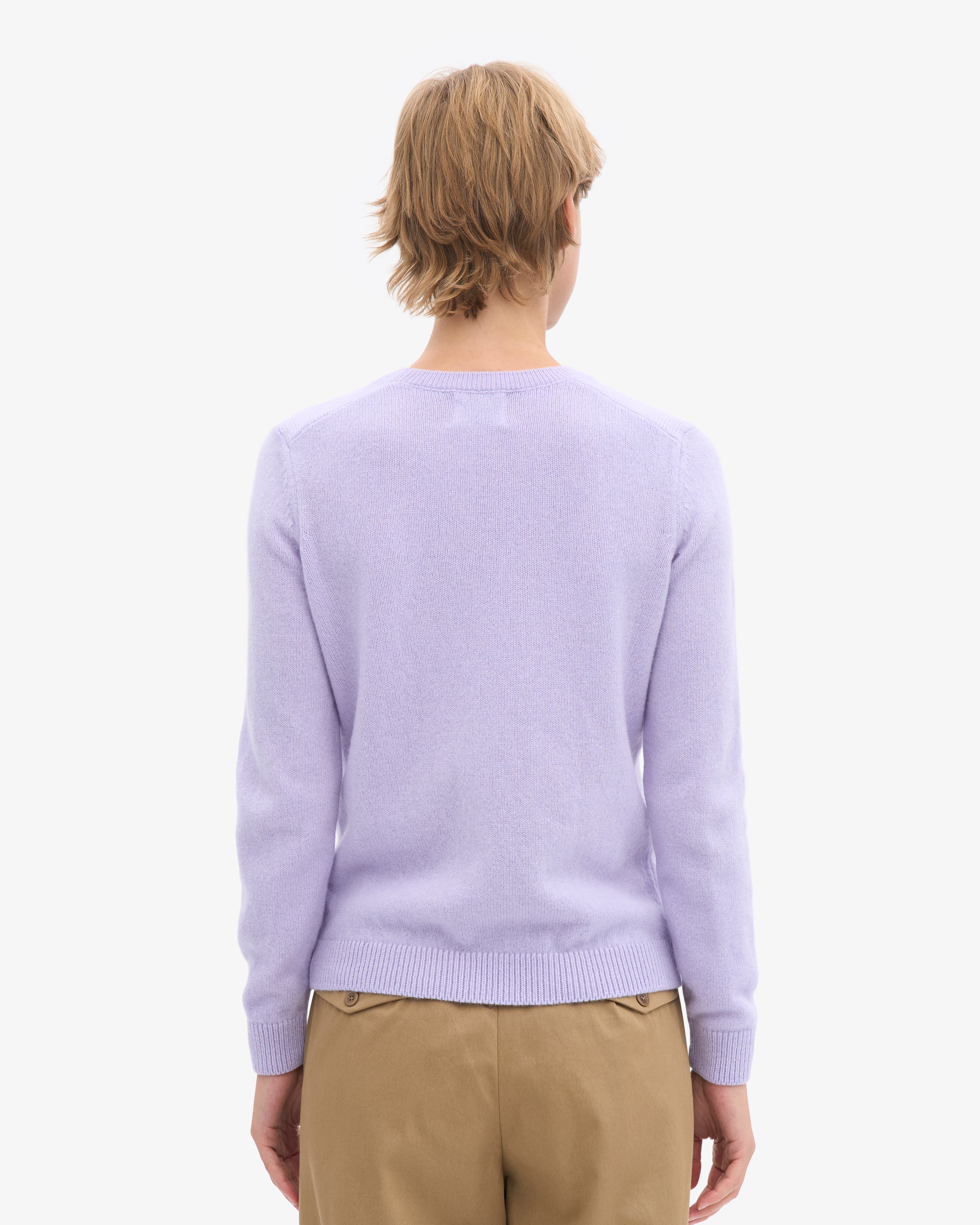 Women Classic Merino Wool Crew - Soft Lavender