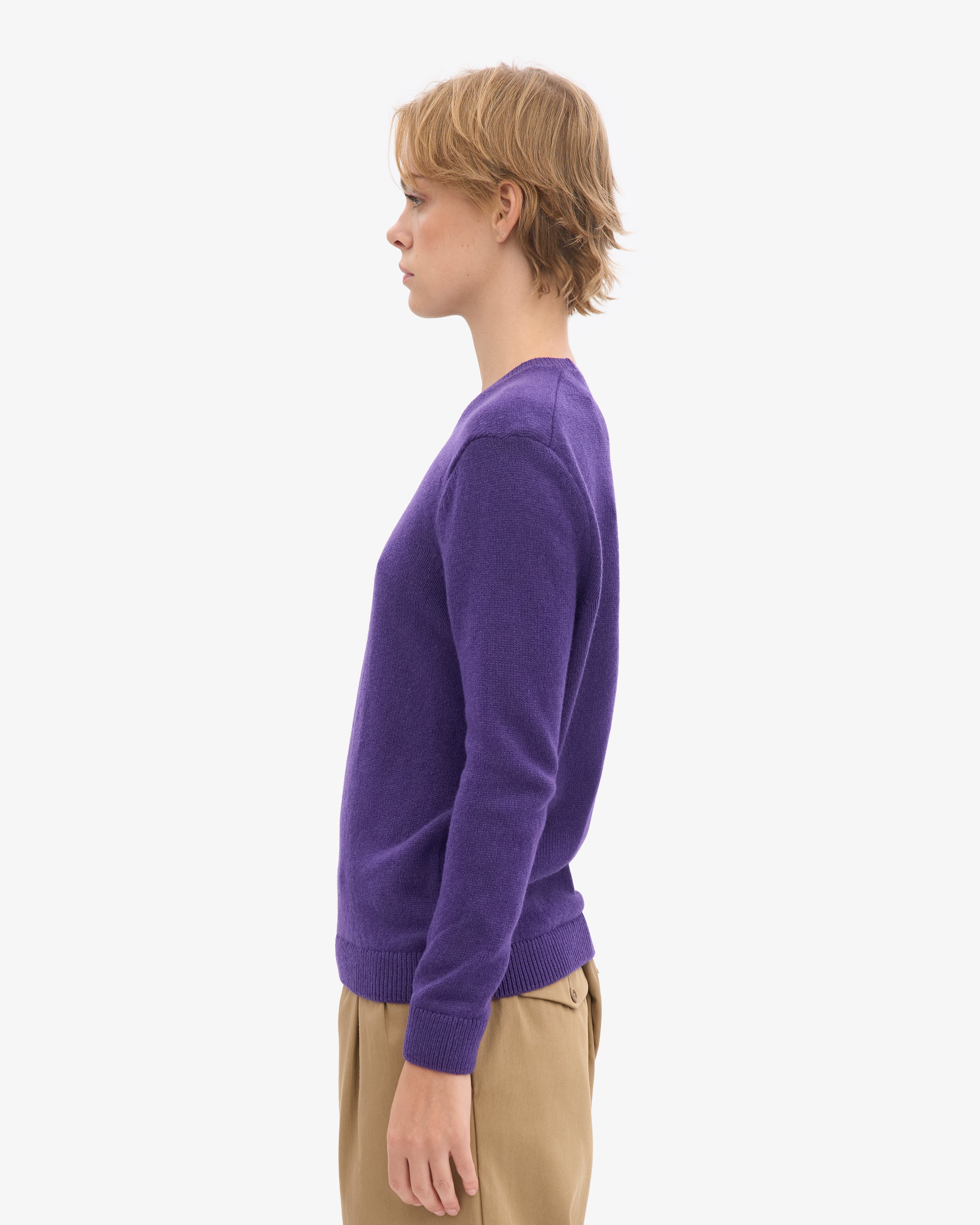 Women Classic Merino Wool Crew - Ultra Violet