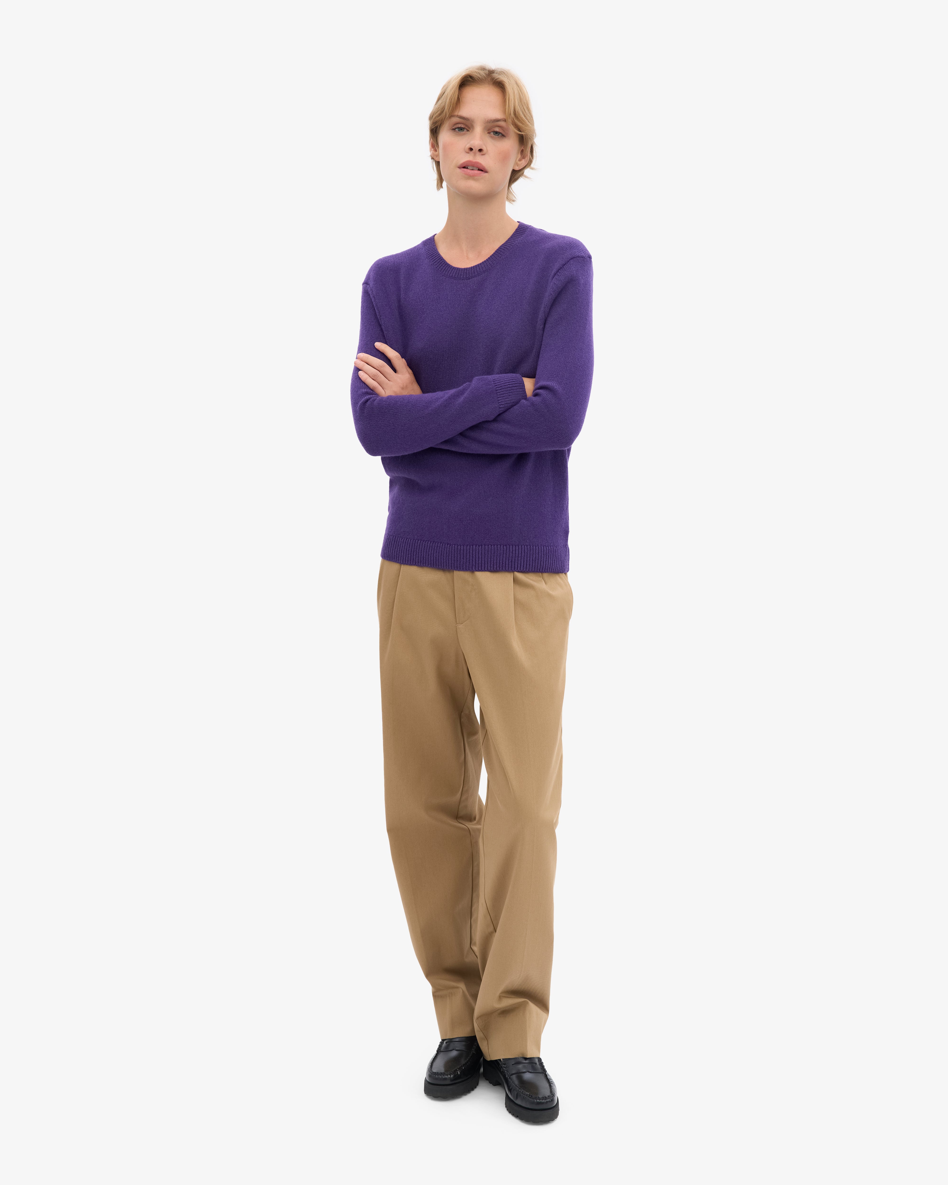 Women Classic Merino Wool Crew - Ultra Violet