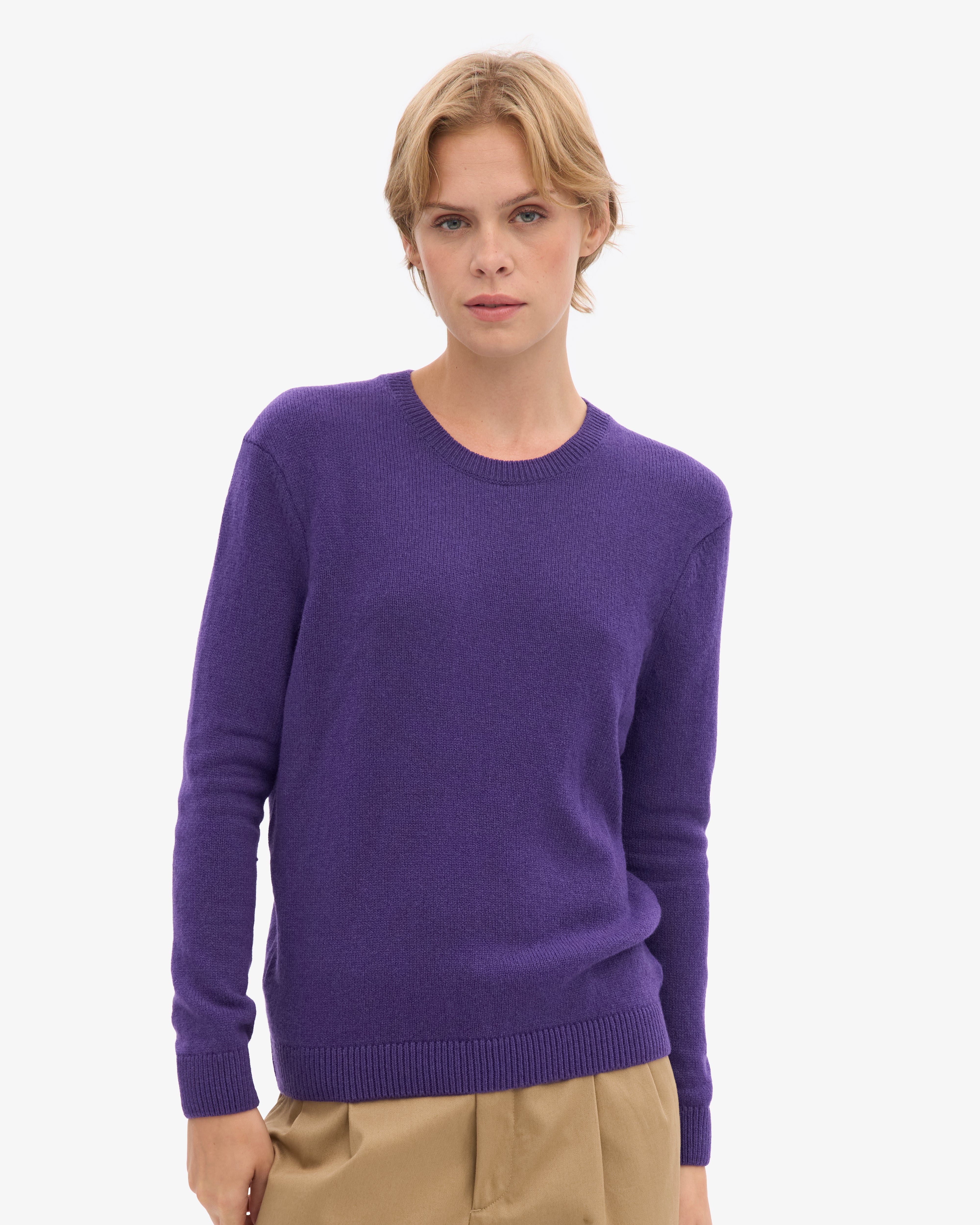 Women Classic Merino Wool Crew - Ultra Violet
