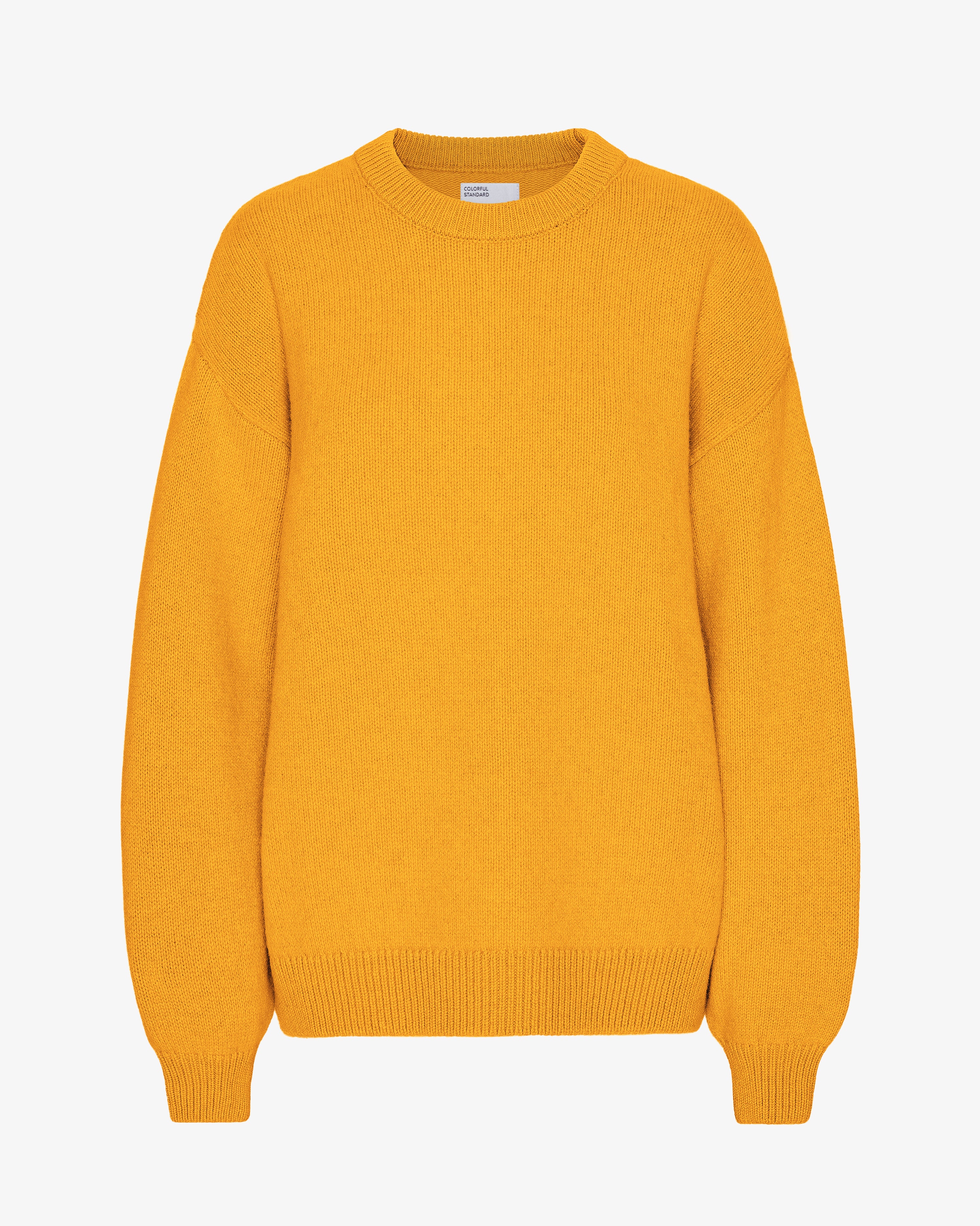 Oversized Merino Wool Crew - Burned Yellow