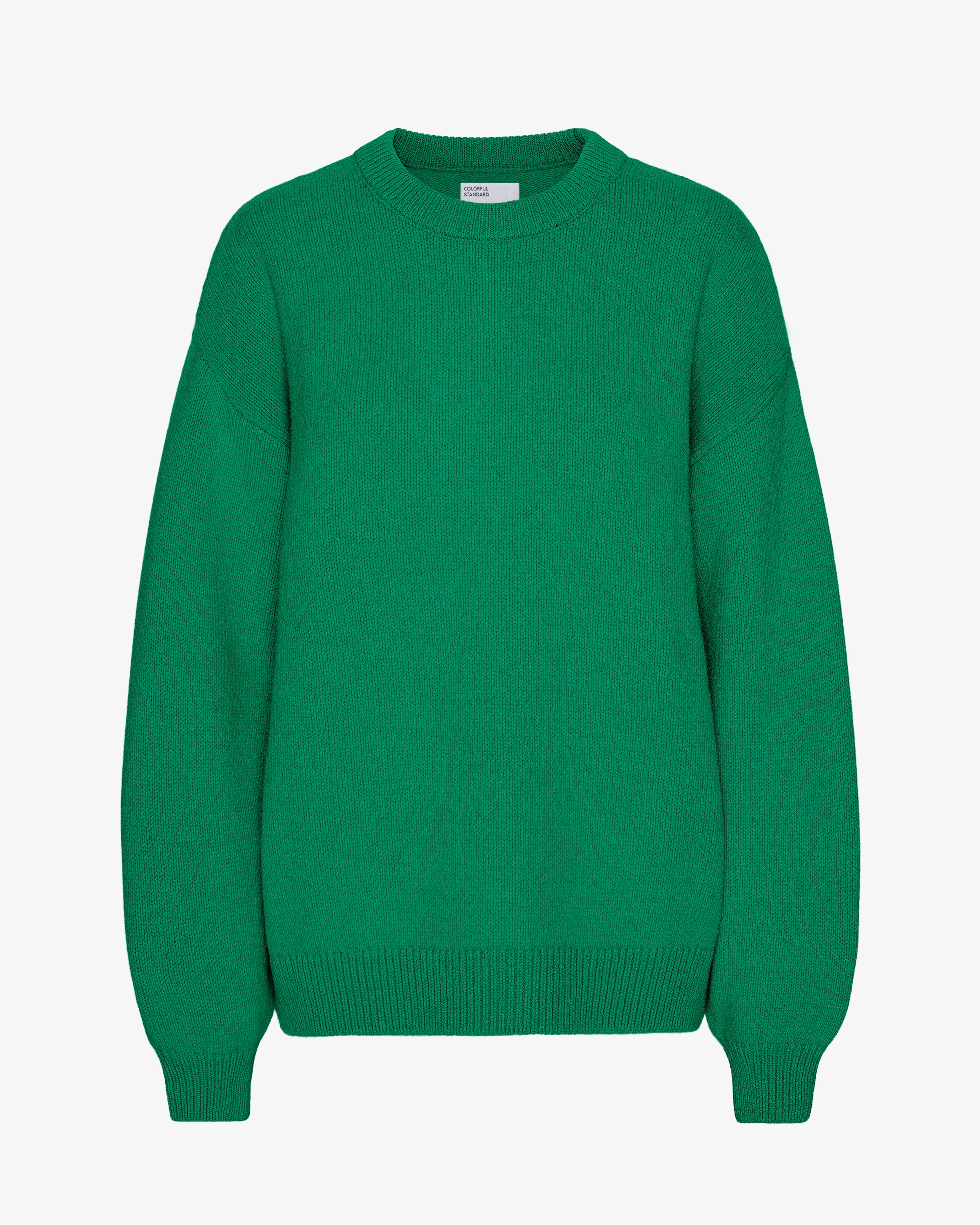 Oversized Merino Wool Crew - Kelly Green