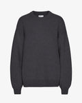 Oversized Merino Wool Crew - Lava Grey