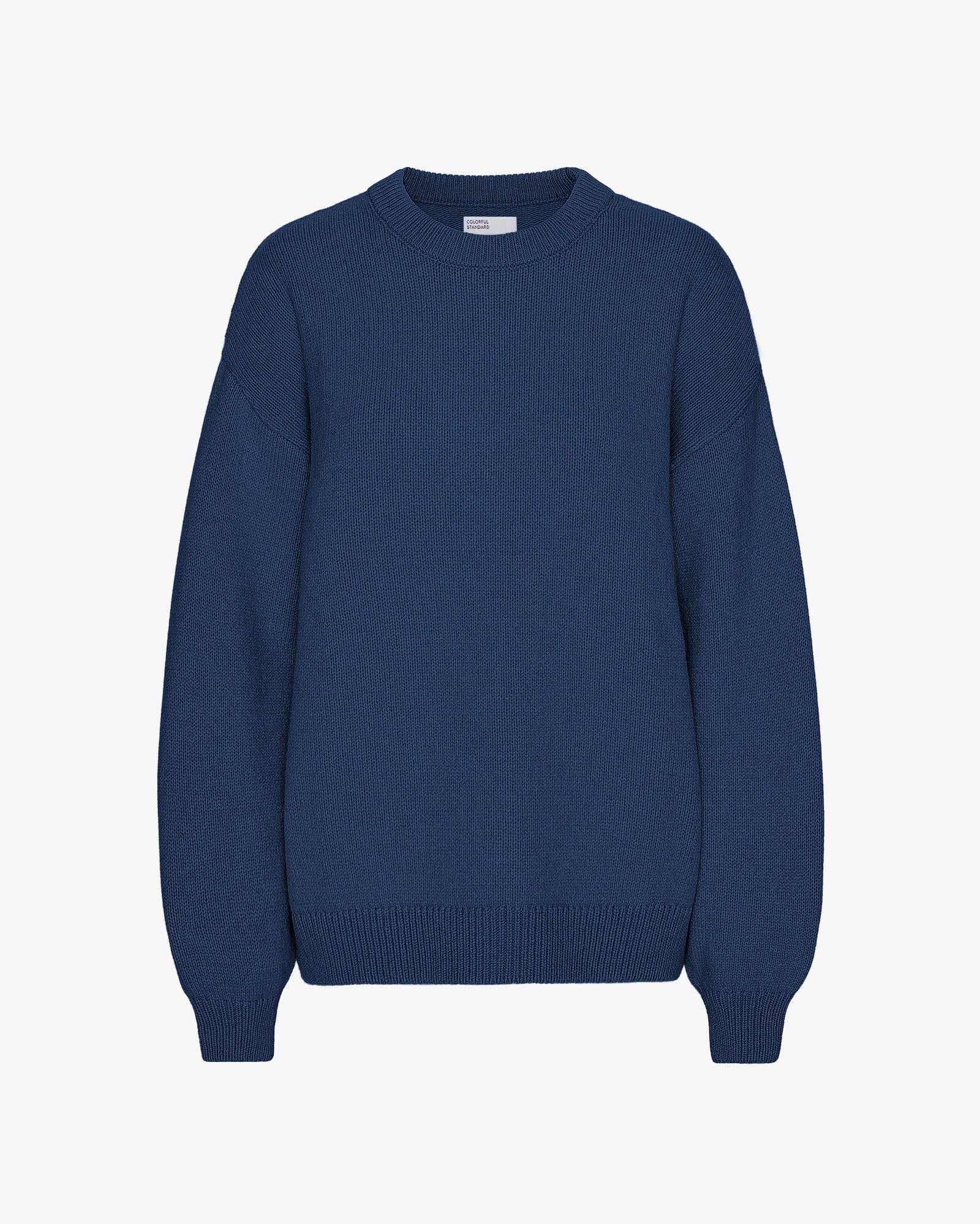 Oversized Merino Wool Crew - Marine Blue