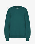 Oversized Merino Wool Crew - Ocean Green