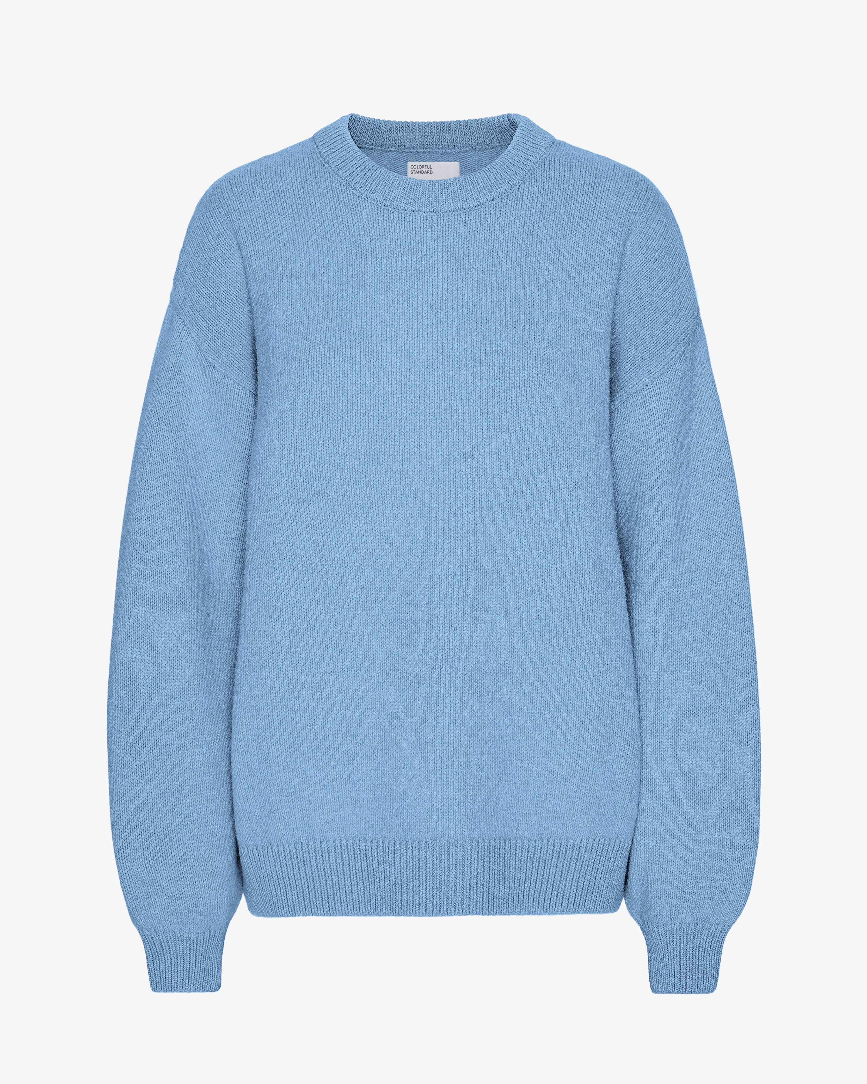 Oversized Merino Wool Crew - Seaside Blue