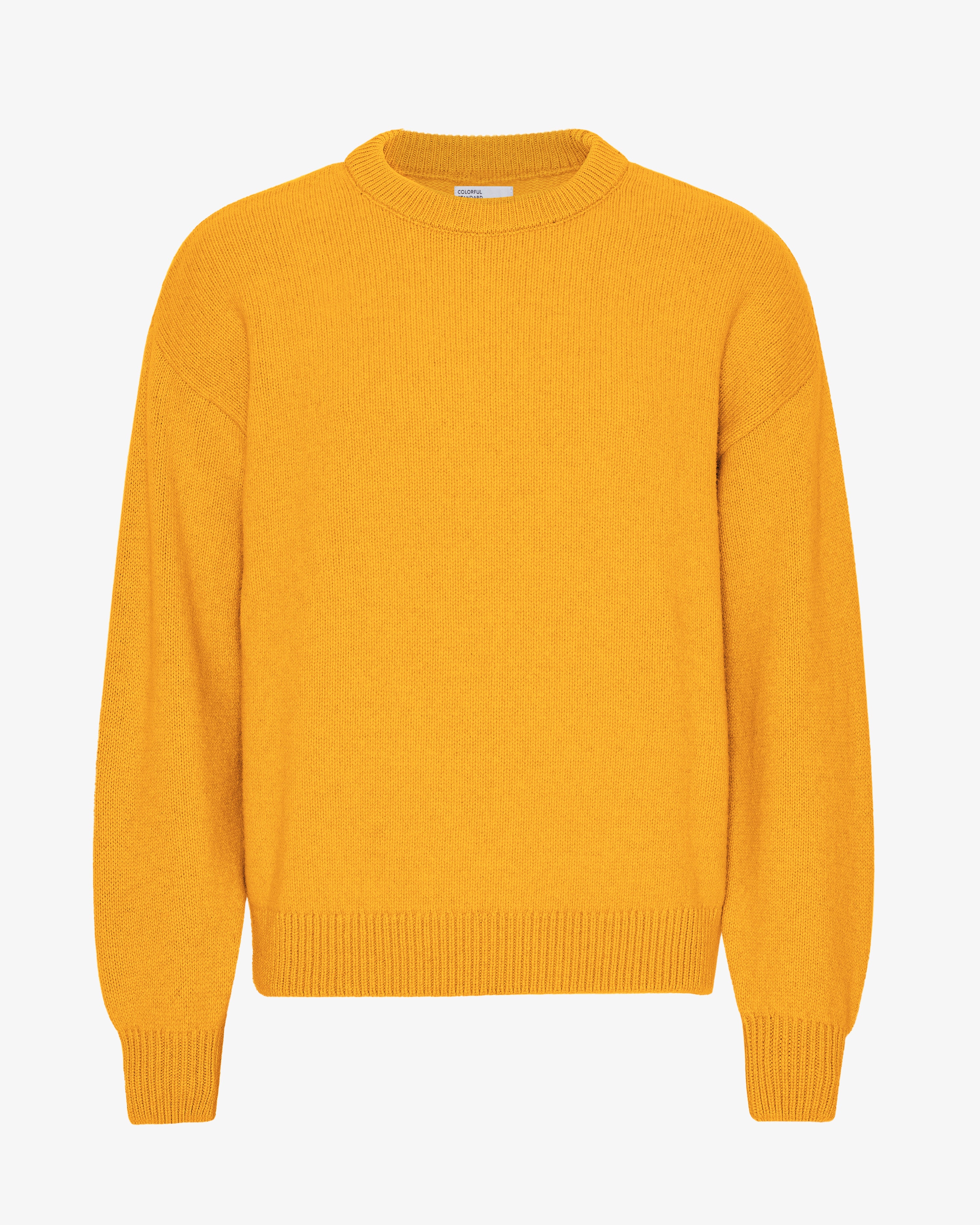 Oversized Merino Wool Crew - Burned Yellow