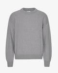 Oversized Merino Wool Crew - Heather Grey