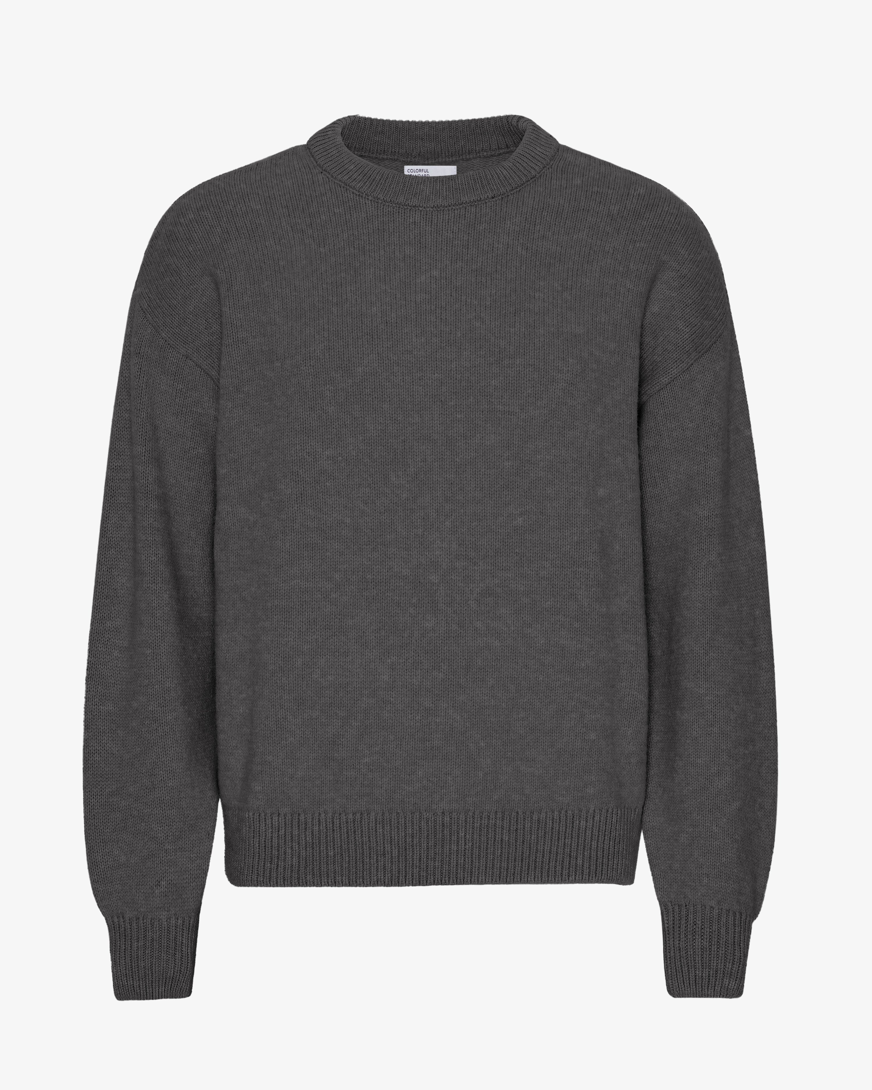 Oversized Merino Wool Crew - Lava Grey