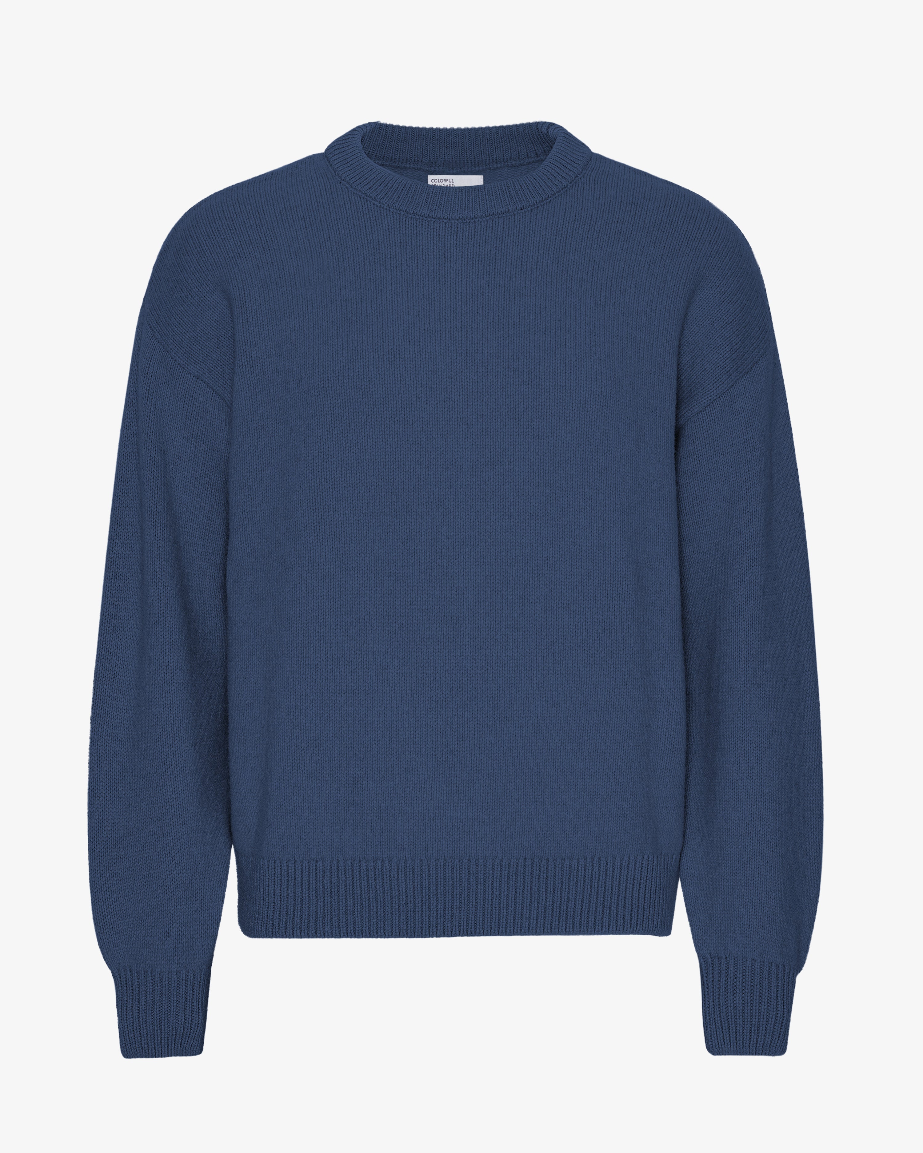 Oversized Merino Wool Crew - Petrol Blue