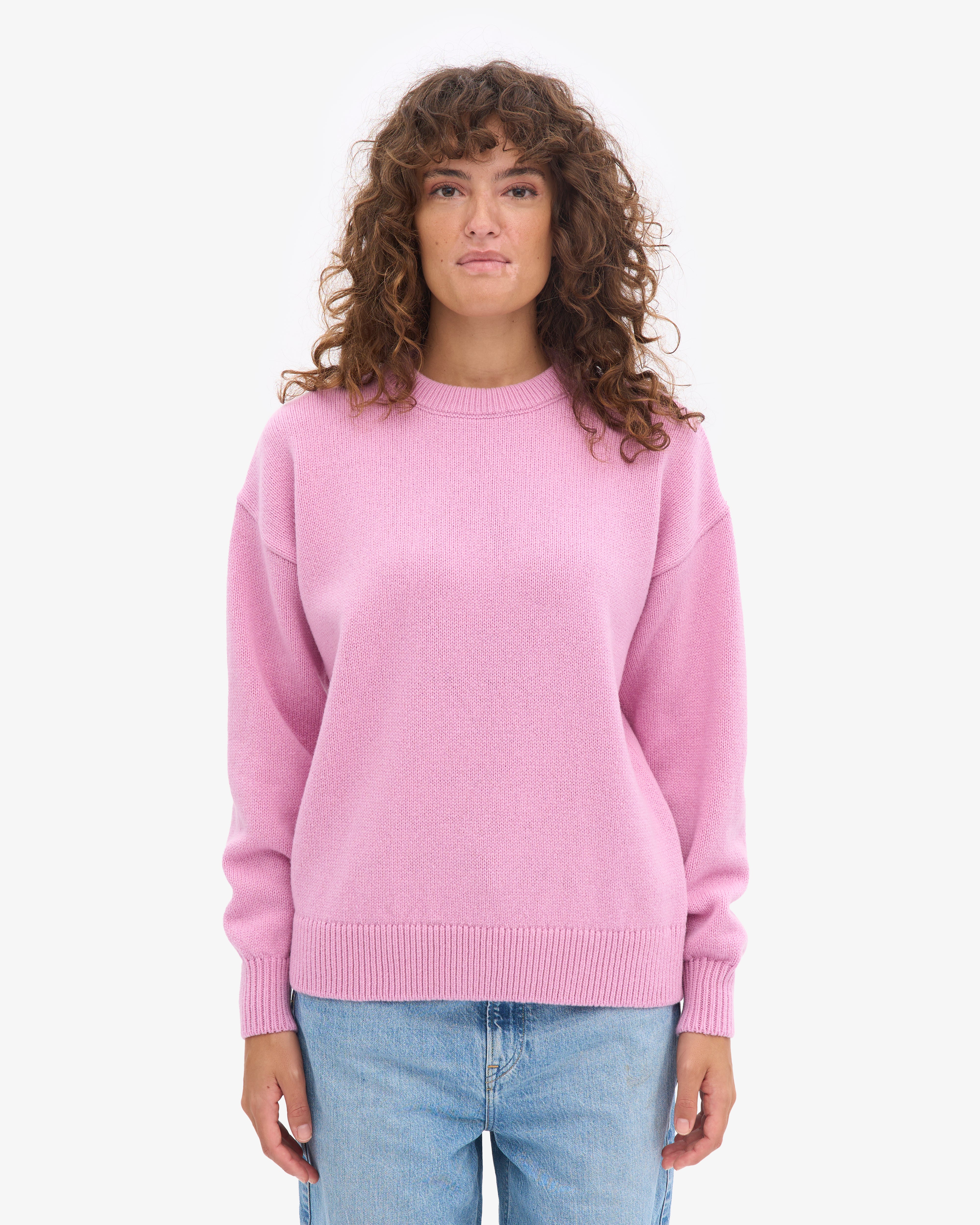 Oversized Merino Wool Crew - Cherry Blossom