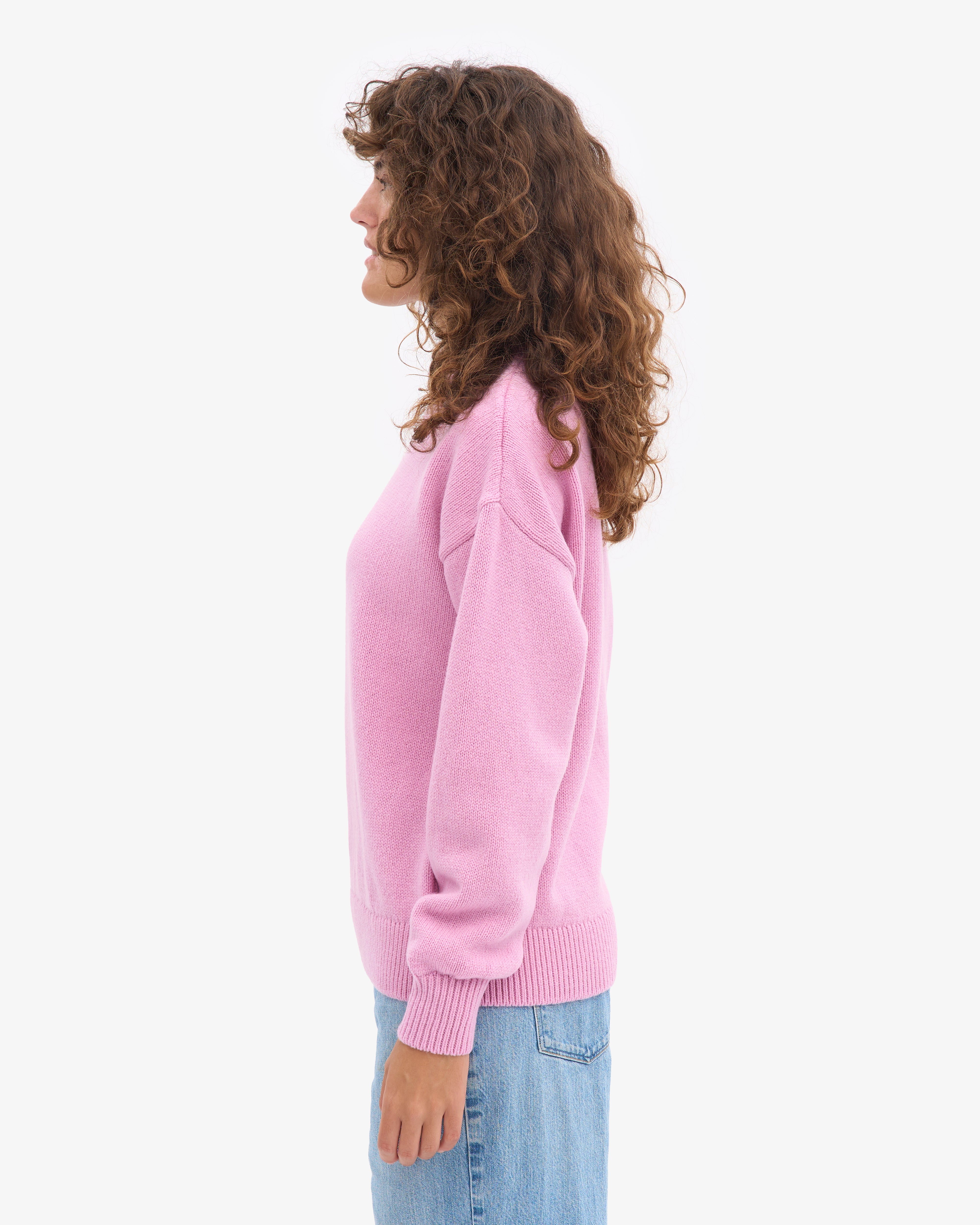 Oversized Merino Wool Crew - Cherry Blossom