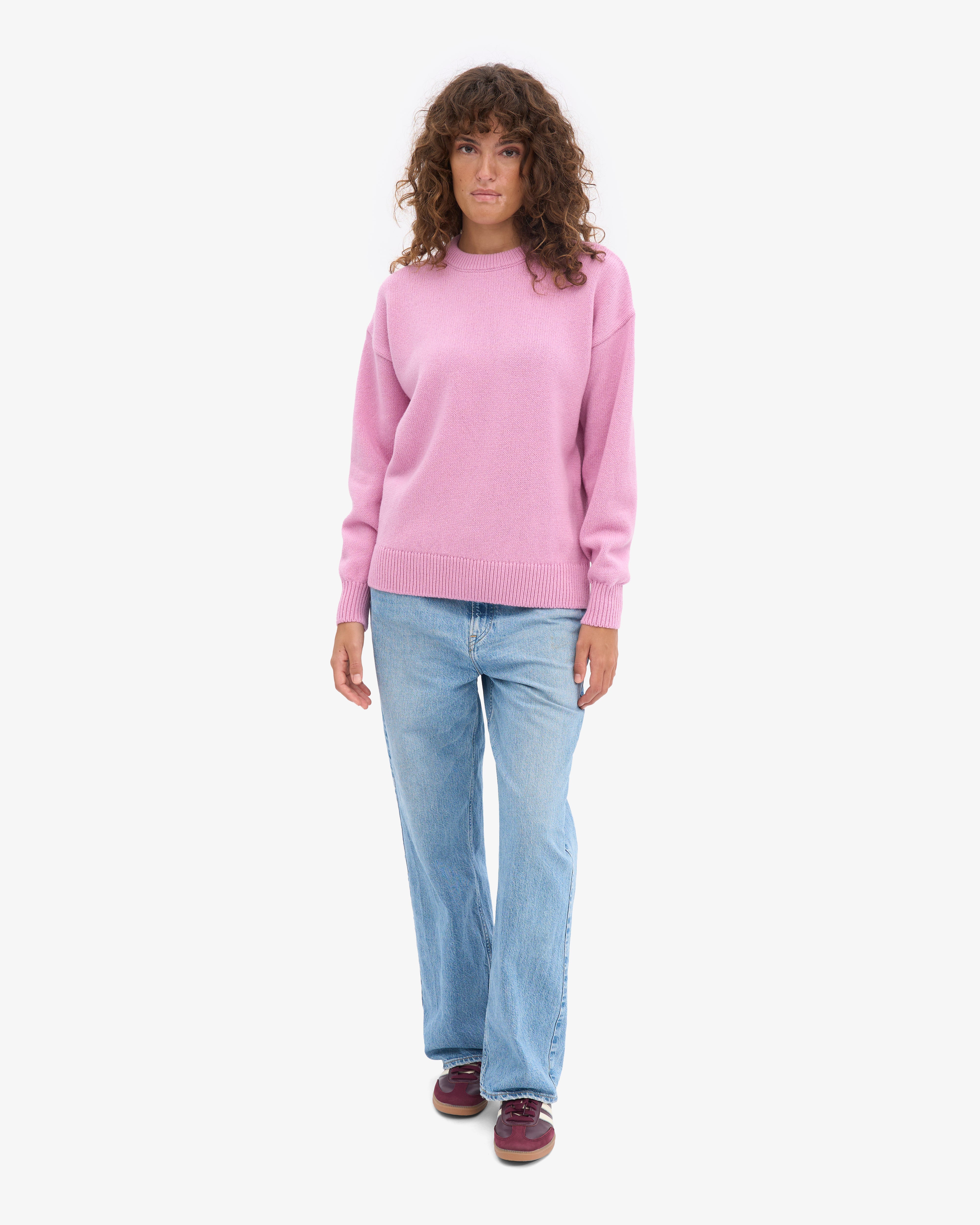 Oversized Merino Wool Crew - Cherry Blossom
