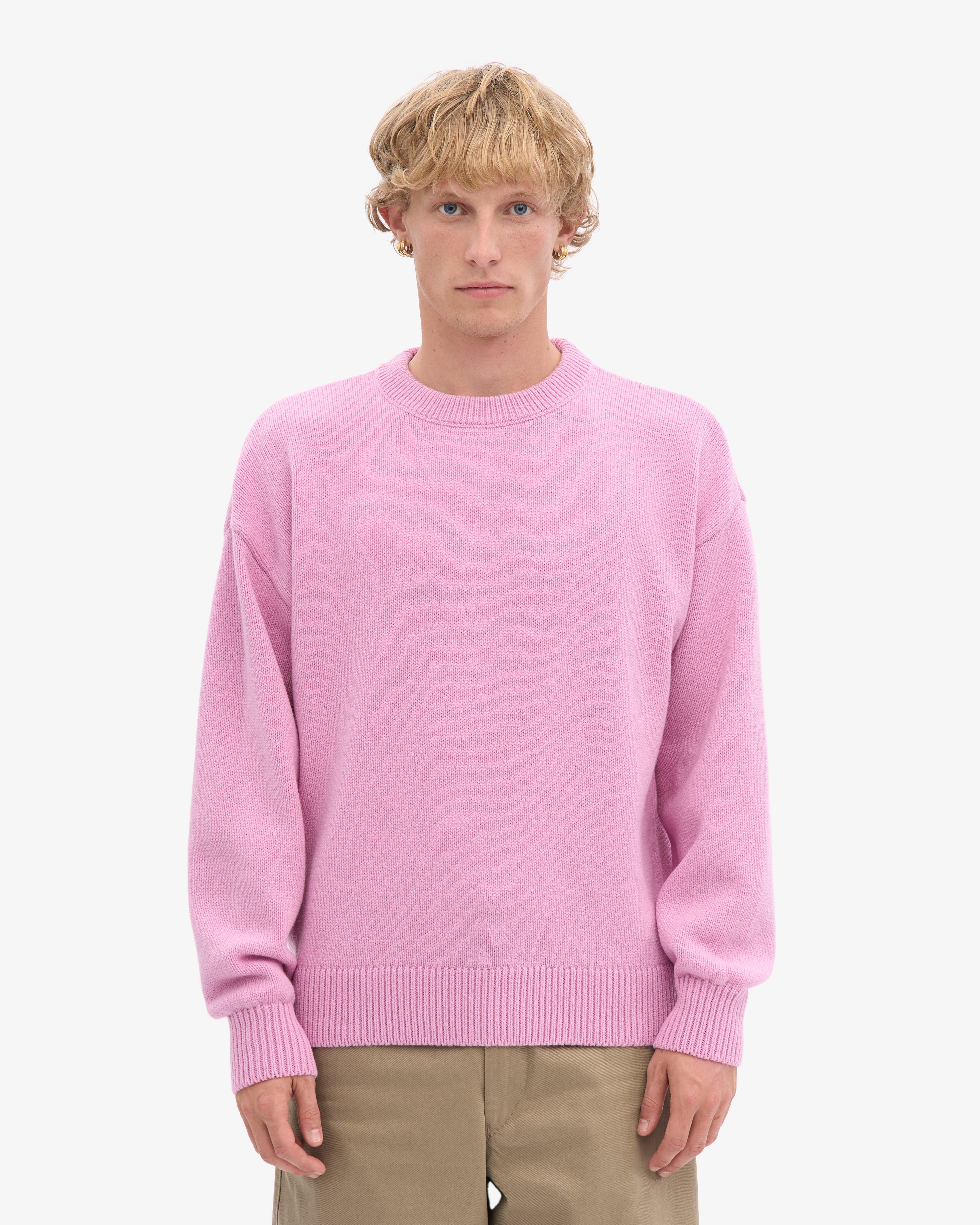 Oversized Merino Wool Crew - Cherry Blossom
