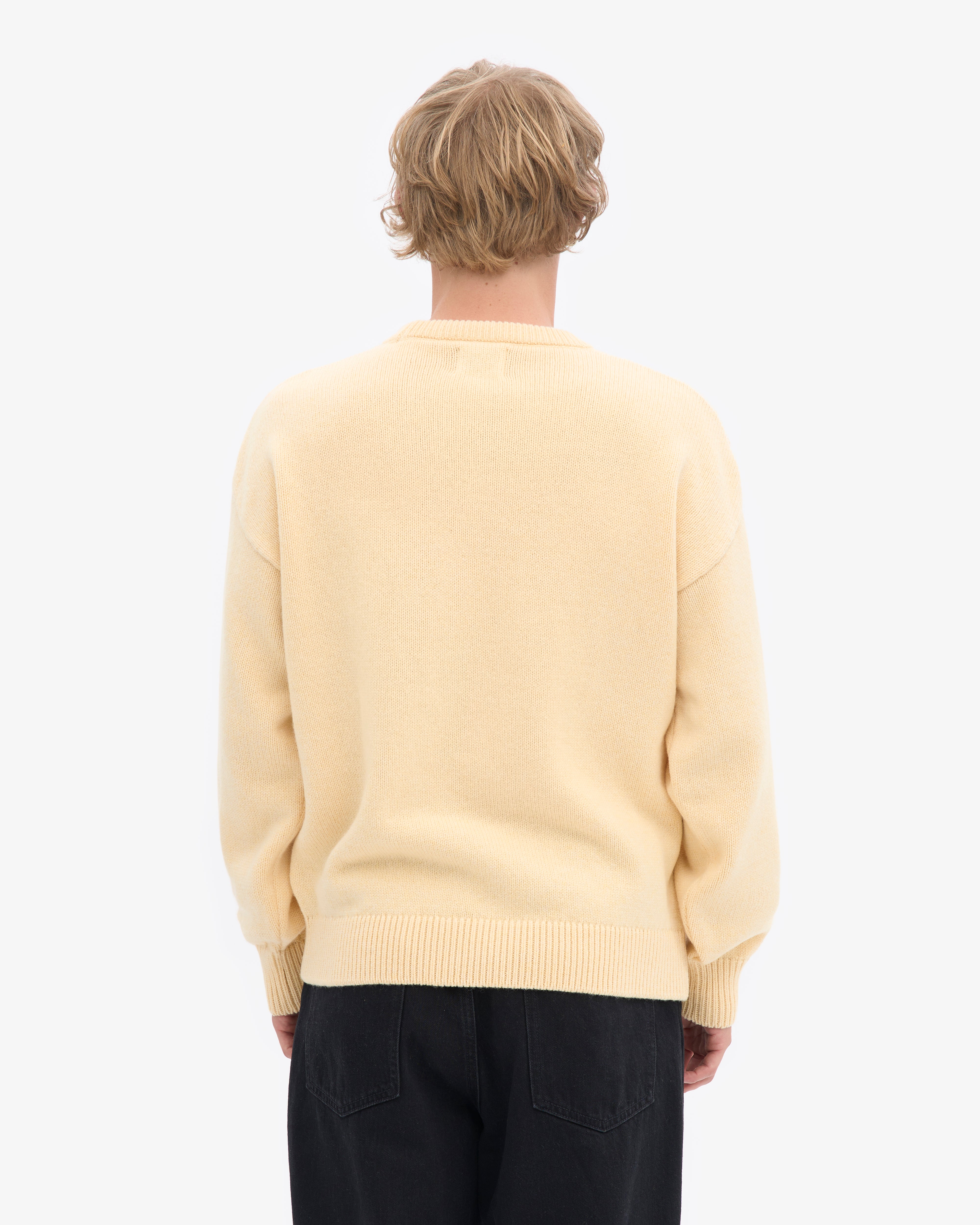 Oversized Merino Wool Crew - Soft Yellow