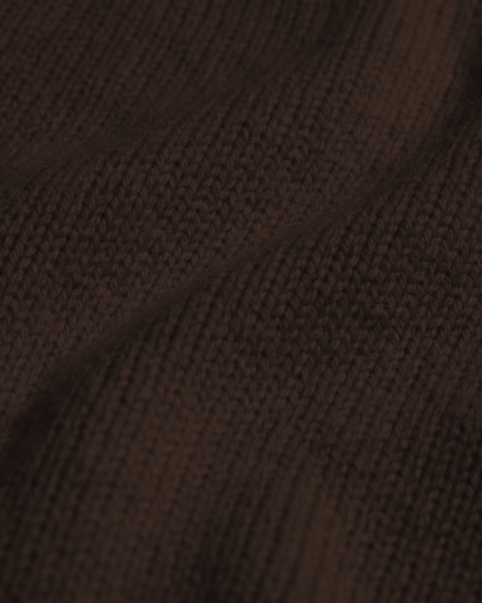 Oversized Merino Wool Crew - Coffee Brown