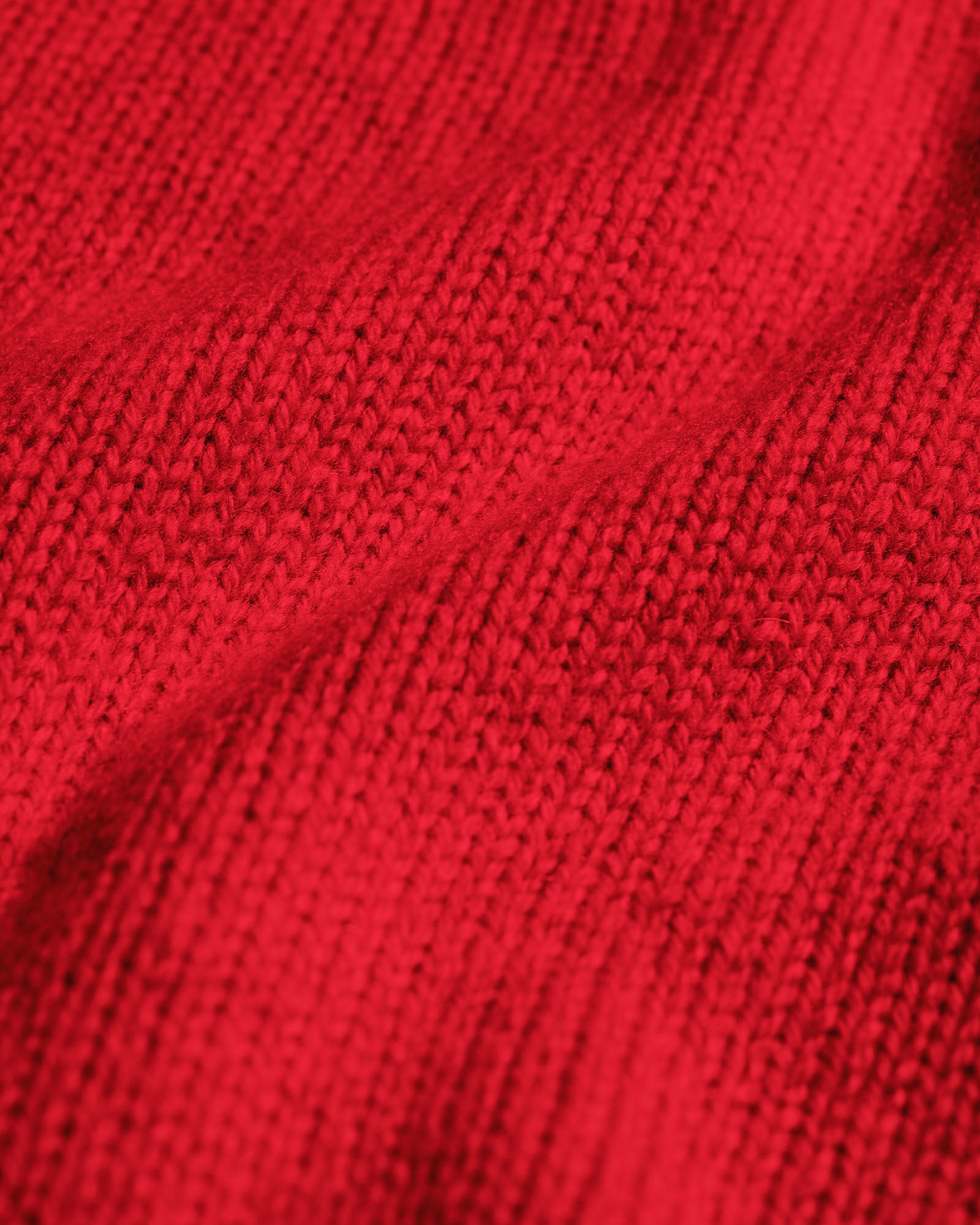 Oversized Merino Wool Crew - Scarlet Red