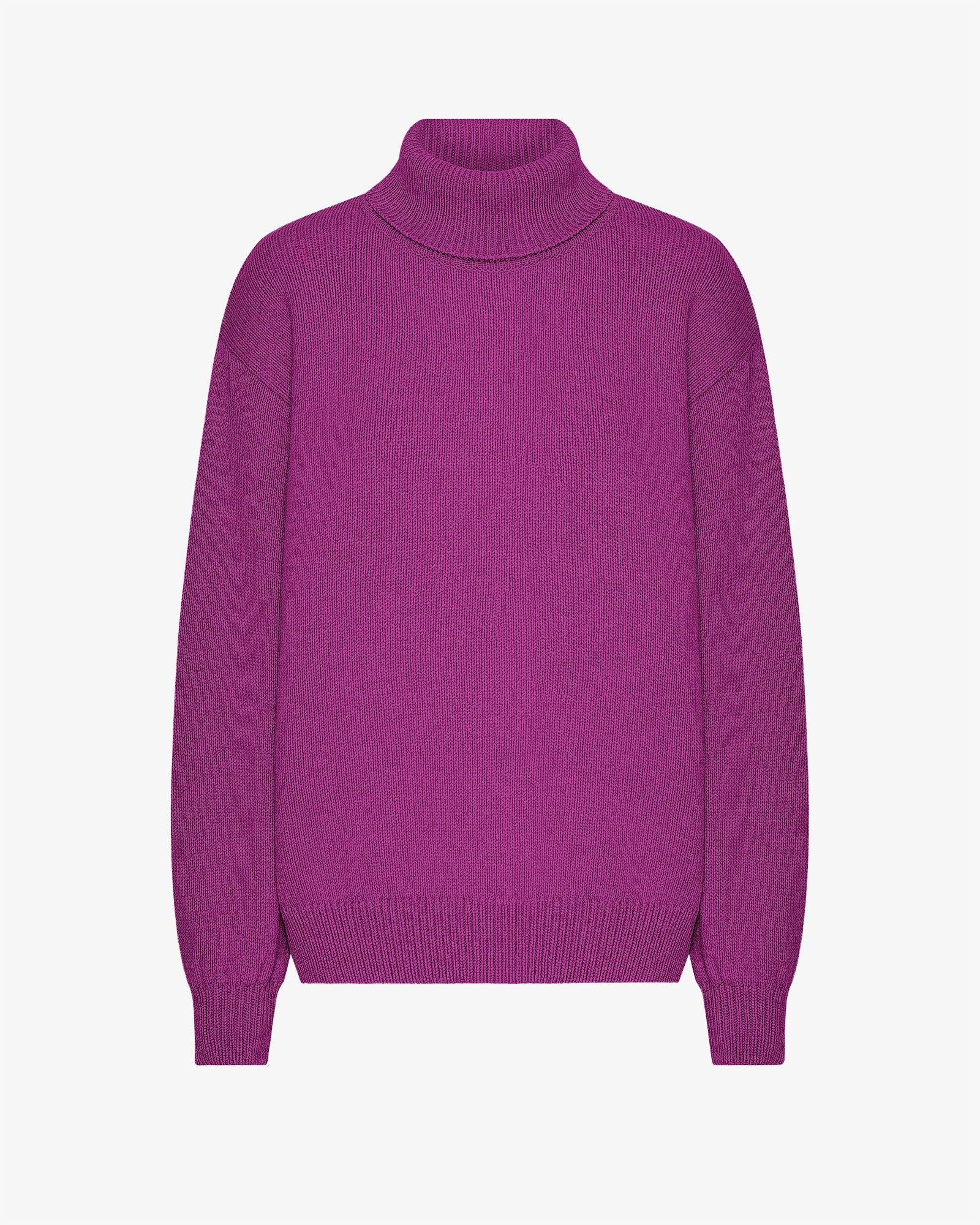 Merino Wool Turtleneck - Magenta Blaze