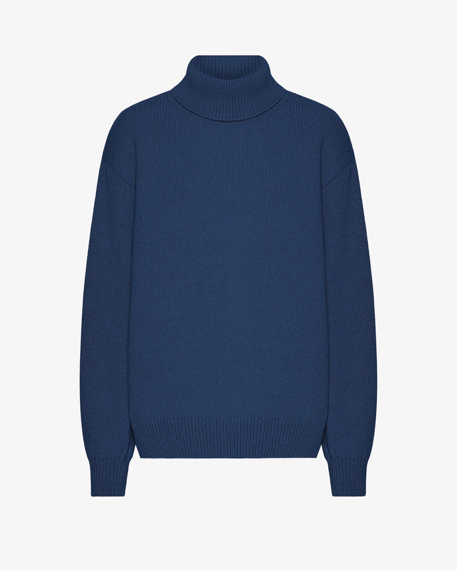 Merino Wool Turtleneck - Marine Blue