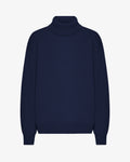 Merino Wool Turtleneck - Marine Blue