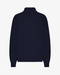 Merino Wool Turtleneck - Navy Blue