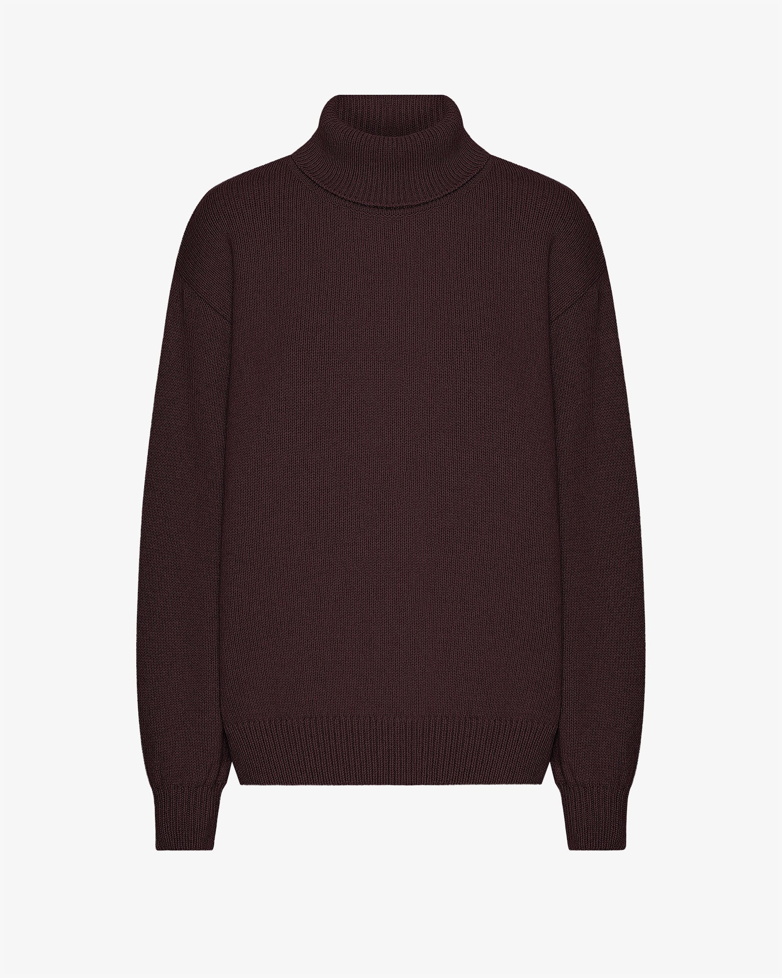 Merino Wool Turtleneck - Oxblood Red