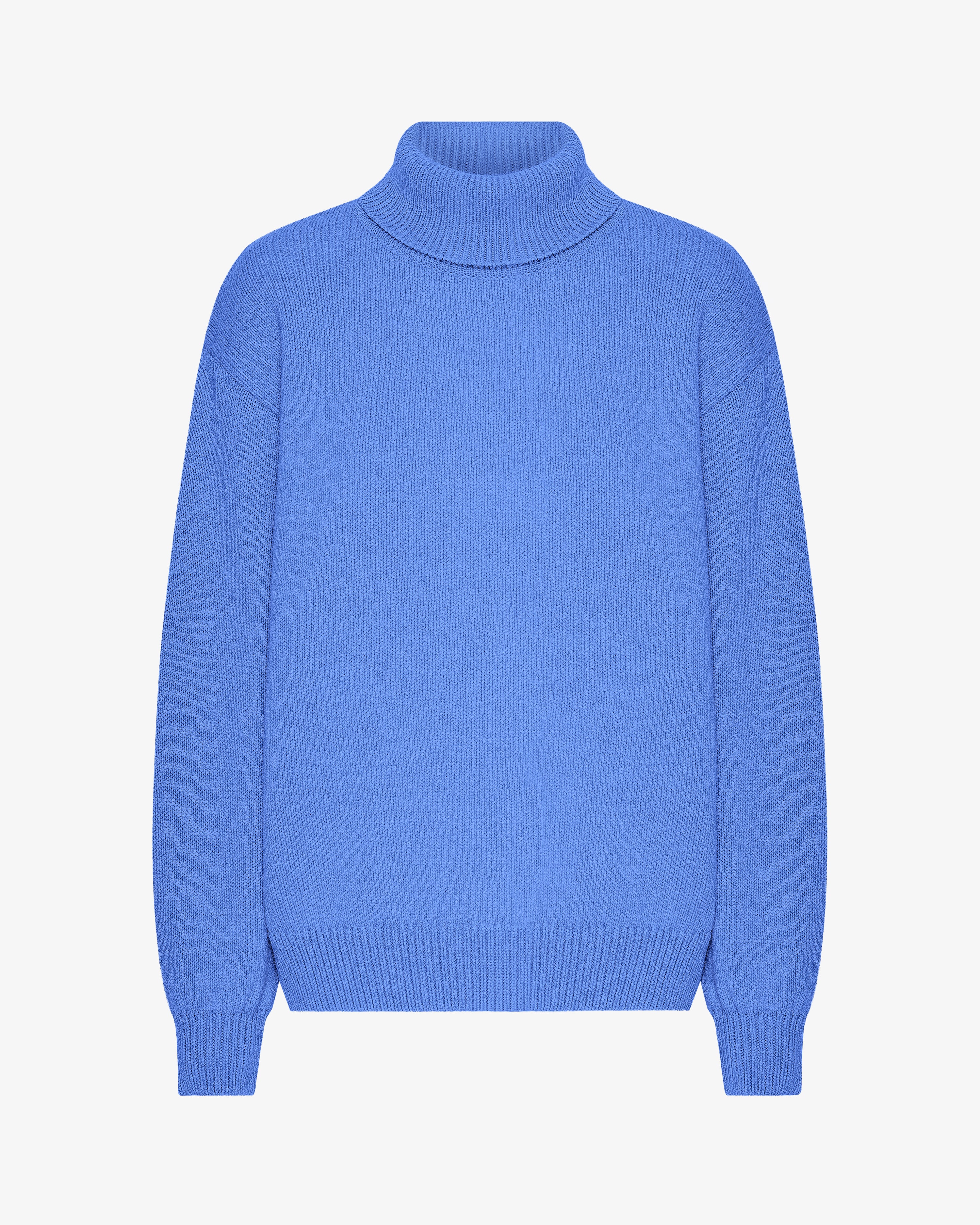 Merino Wool Turtleneck - Pacific Blue