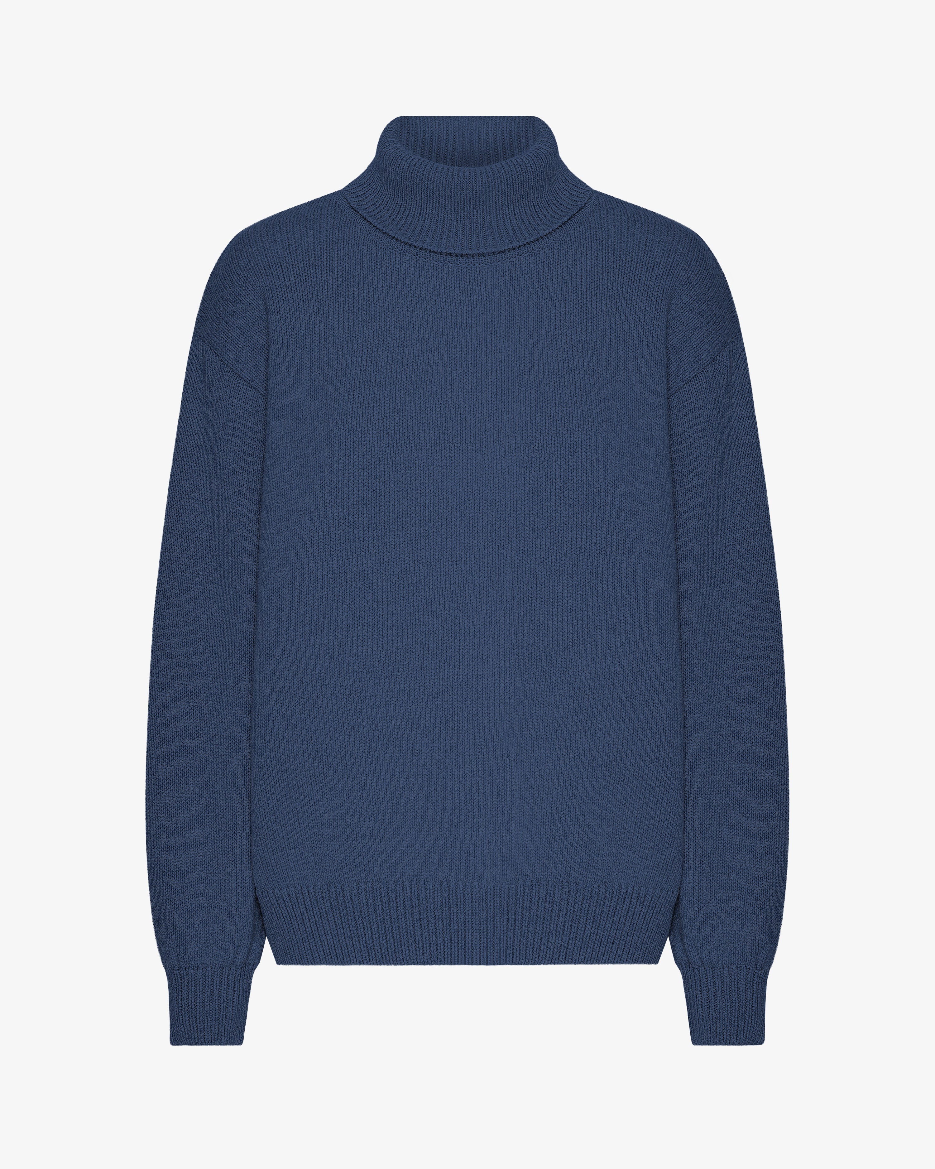 Merino Wool Turtleneck - Petrol Blue