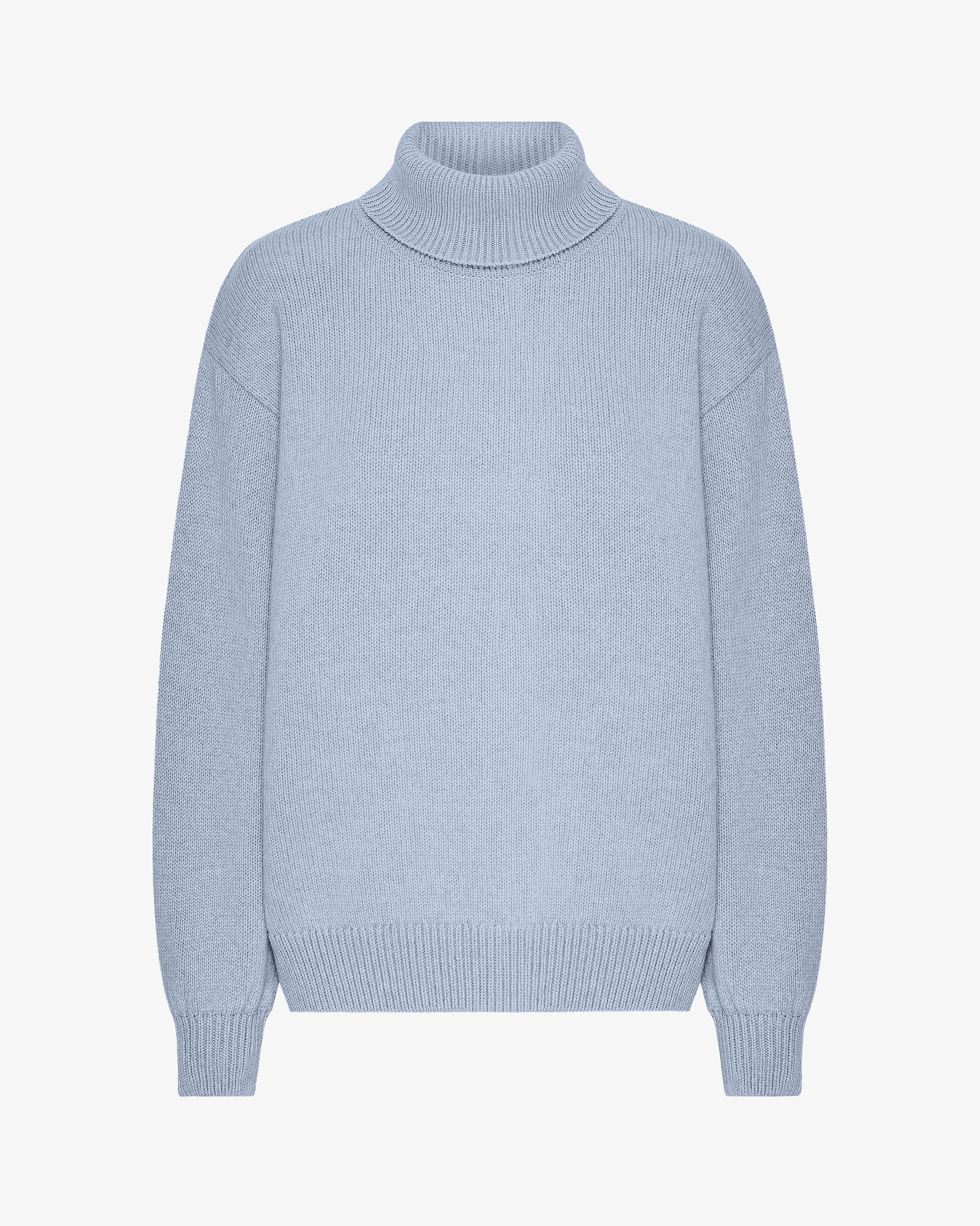 Merino Wool Turtleneck Polar Blue