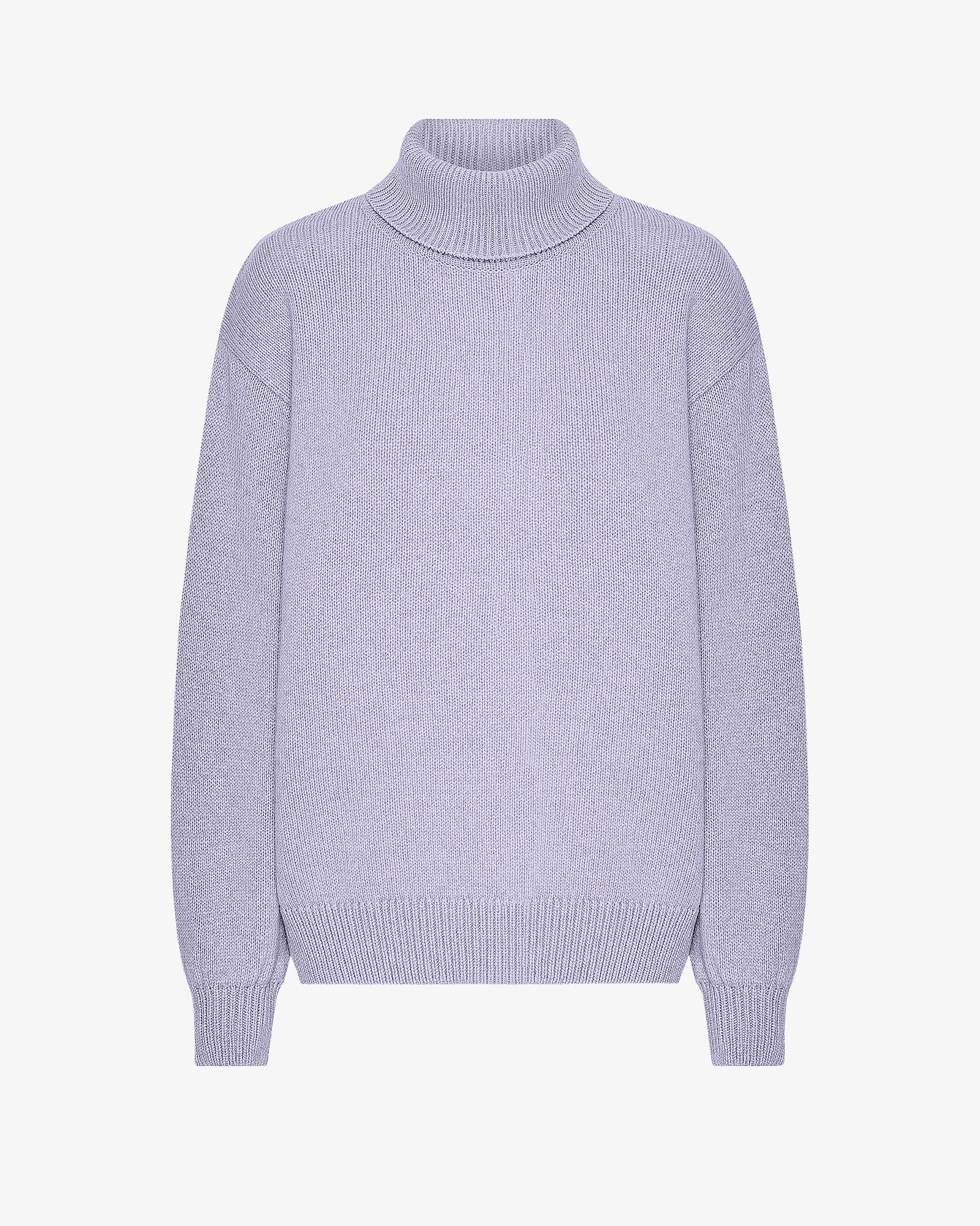 Merino Wool Turtleneck - Soft Lavender