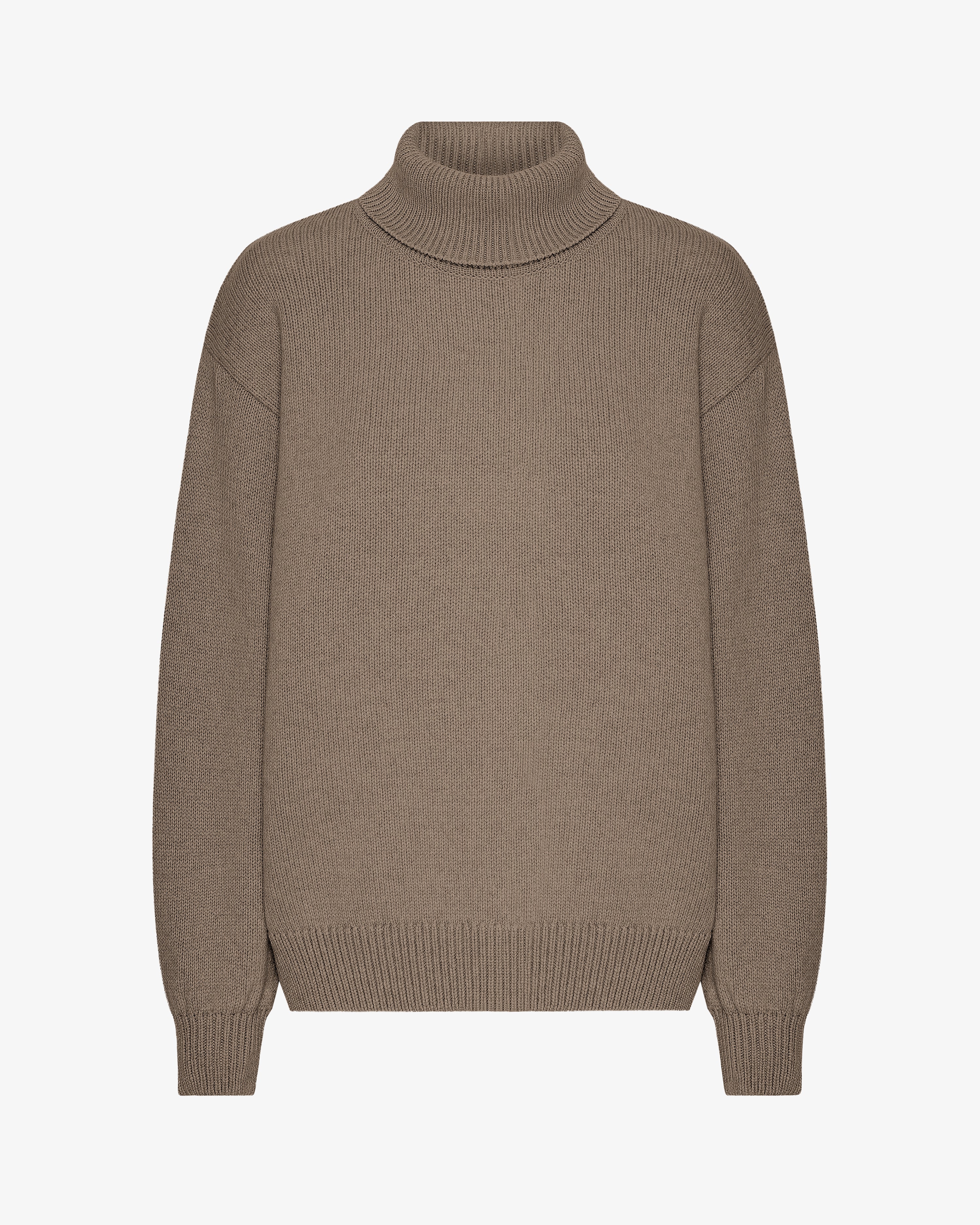 Merino Wool Turtleneck - Warm Taupe