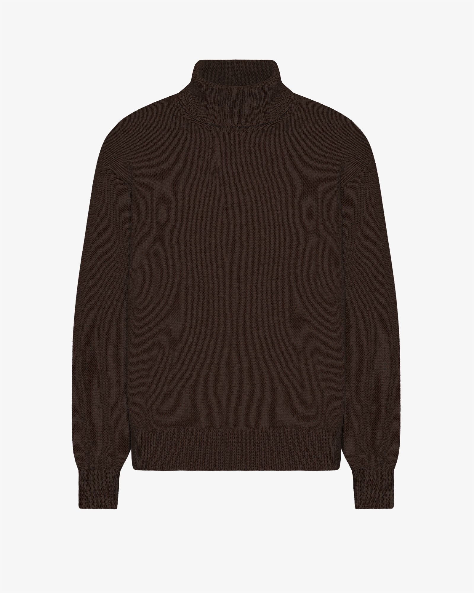 Merino Wool Turtleneck - Coffee Brown