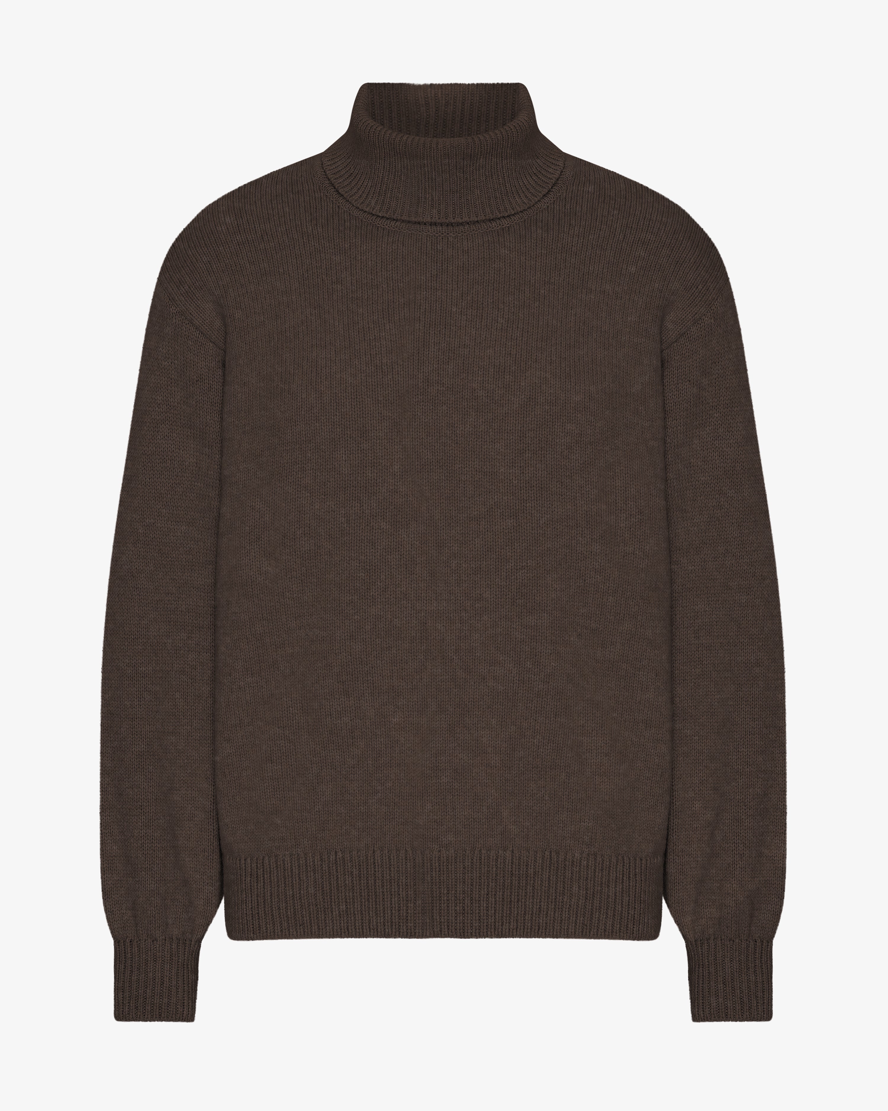 Merino Wool Turtleneck - Coffee Brown