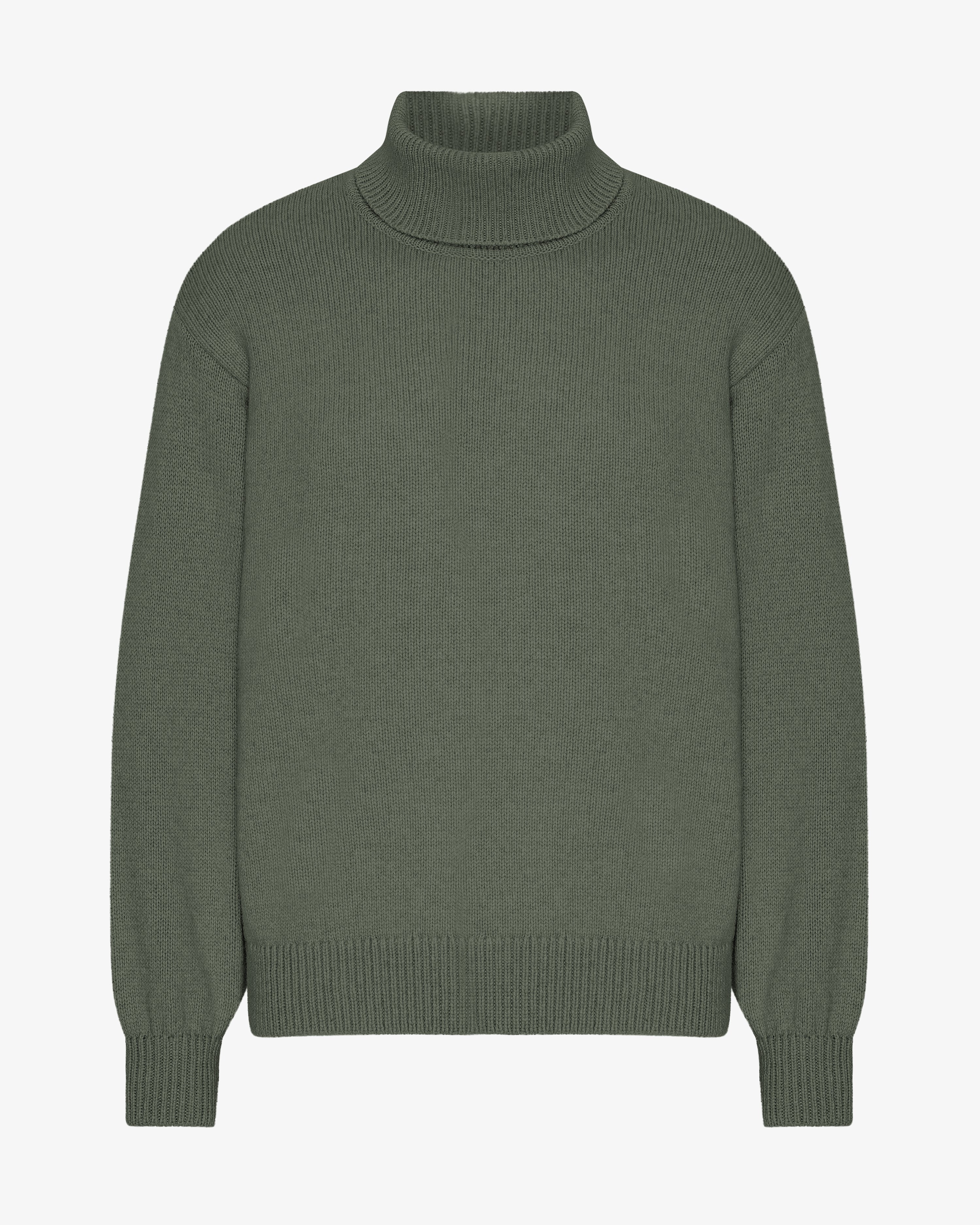 Merino Wool Turtleneck - Dusty Olive