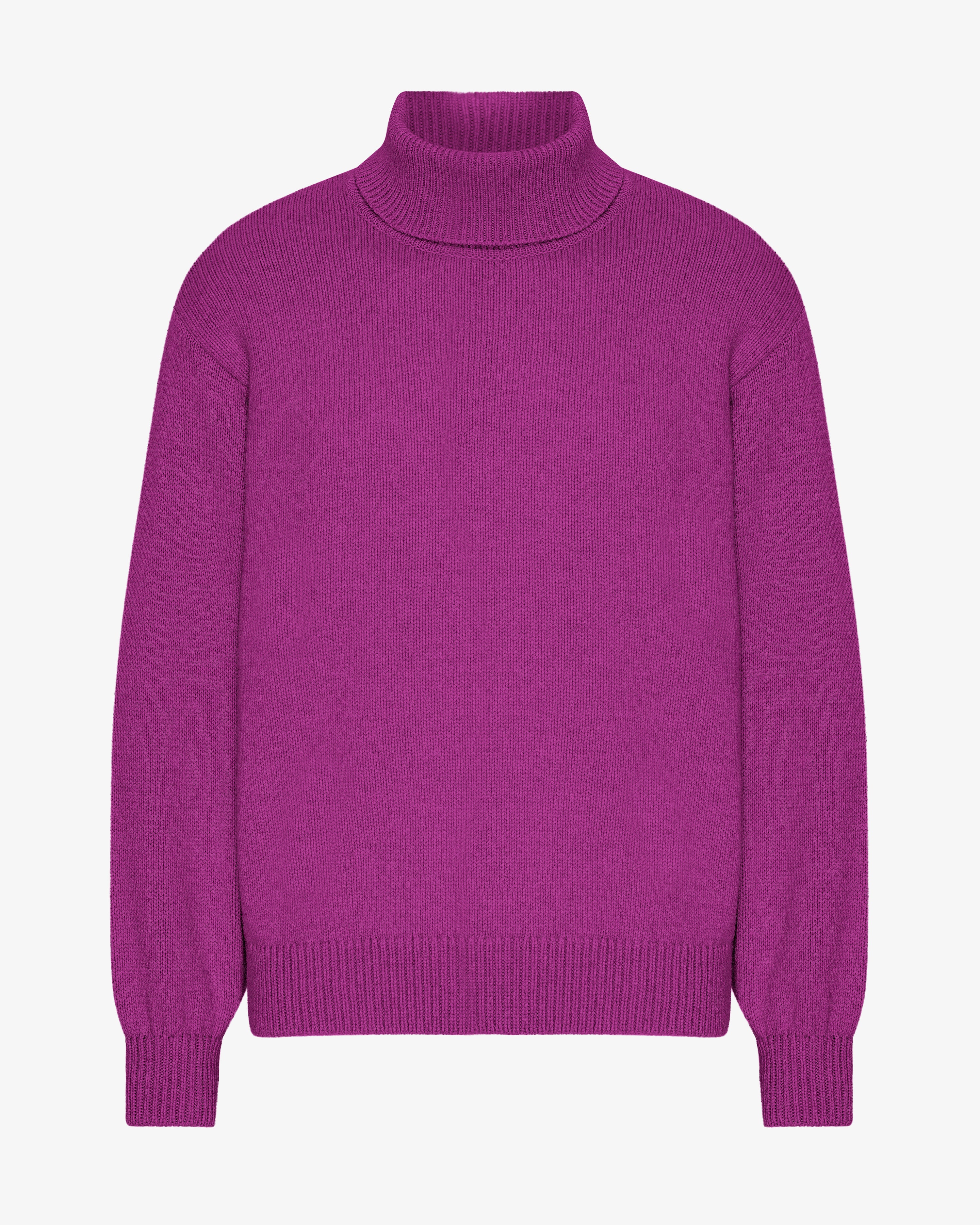 Merino Wool Turtleneck - Magenta Blaze