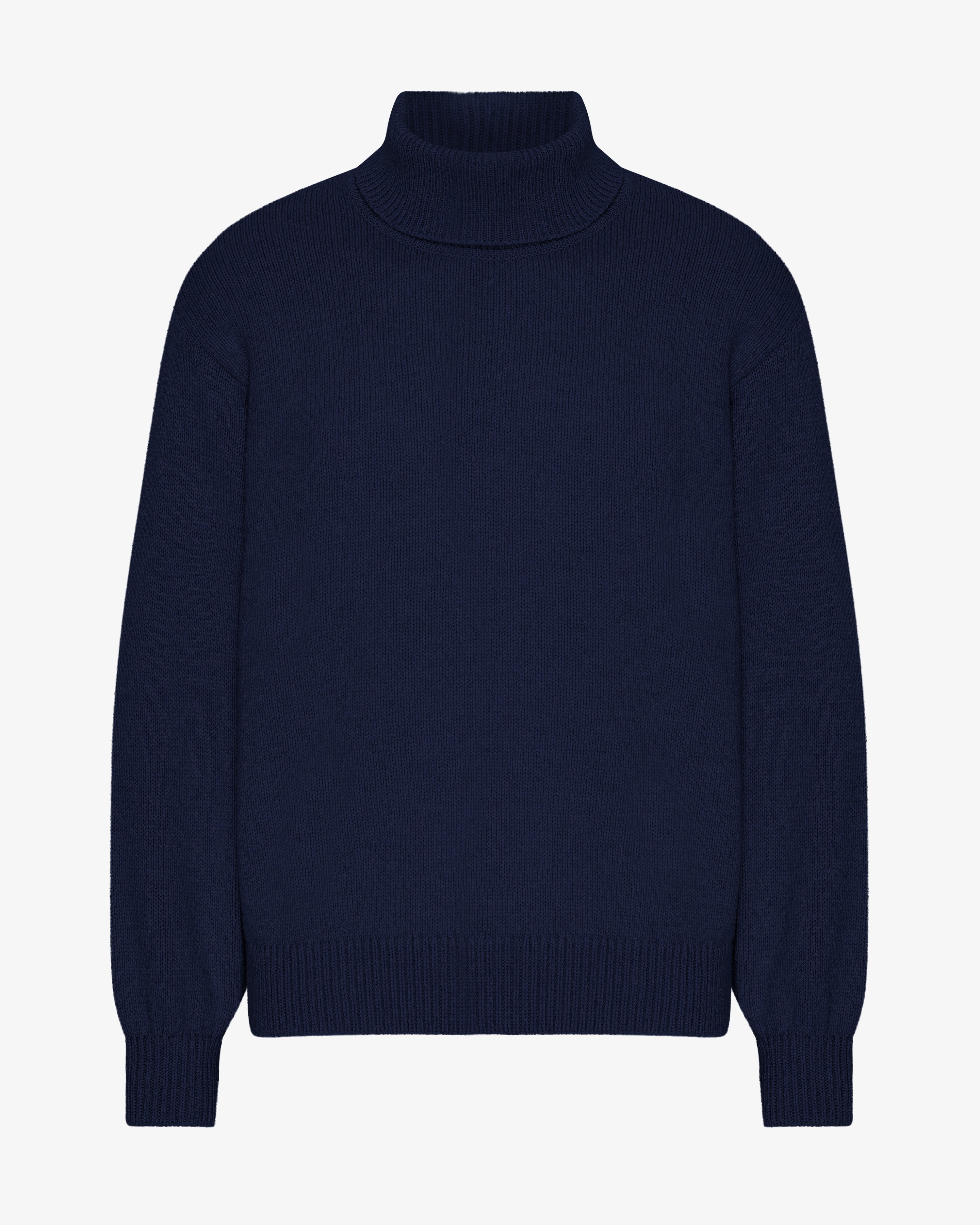 Merino Wool Turtleneck - Marine Blue