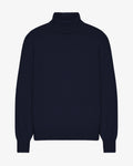 Merino Wool Turtleneck - Navy Blue