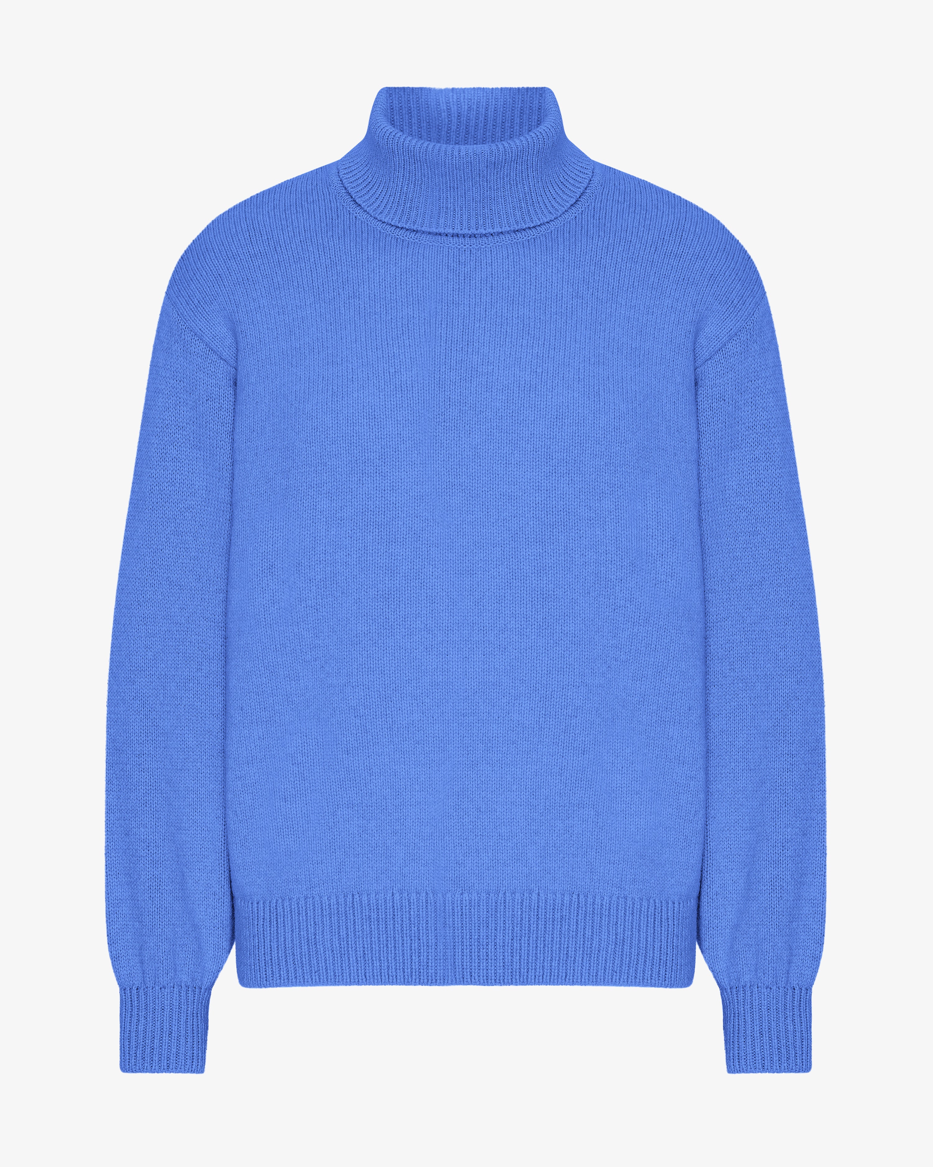 Merino Wool Turtleneck - Pacific Blue