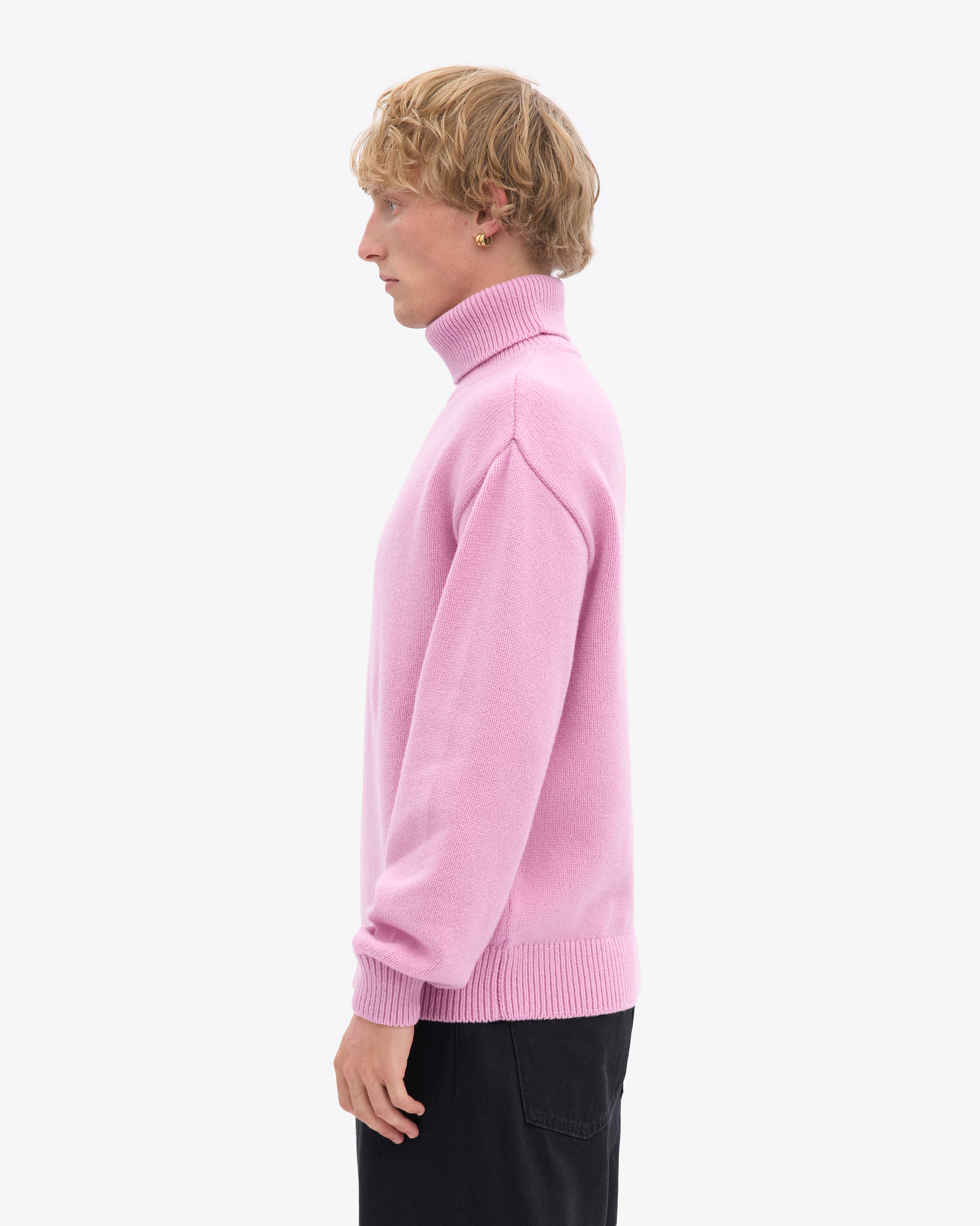 Merino Wool Turtleneck - Cherry Blossom