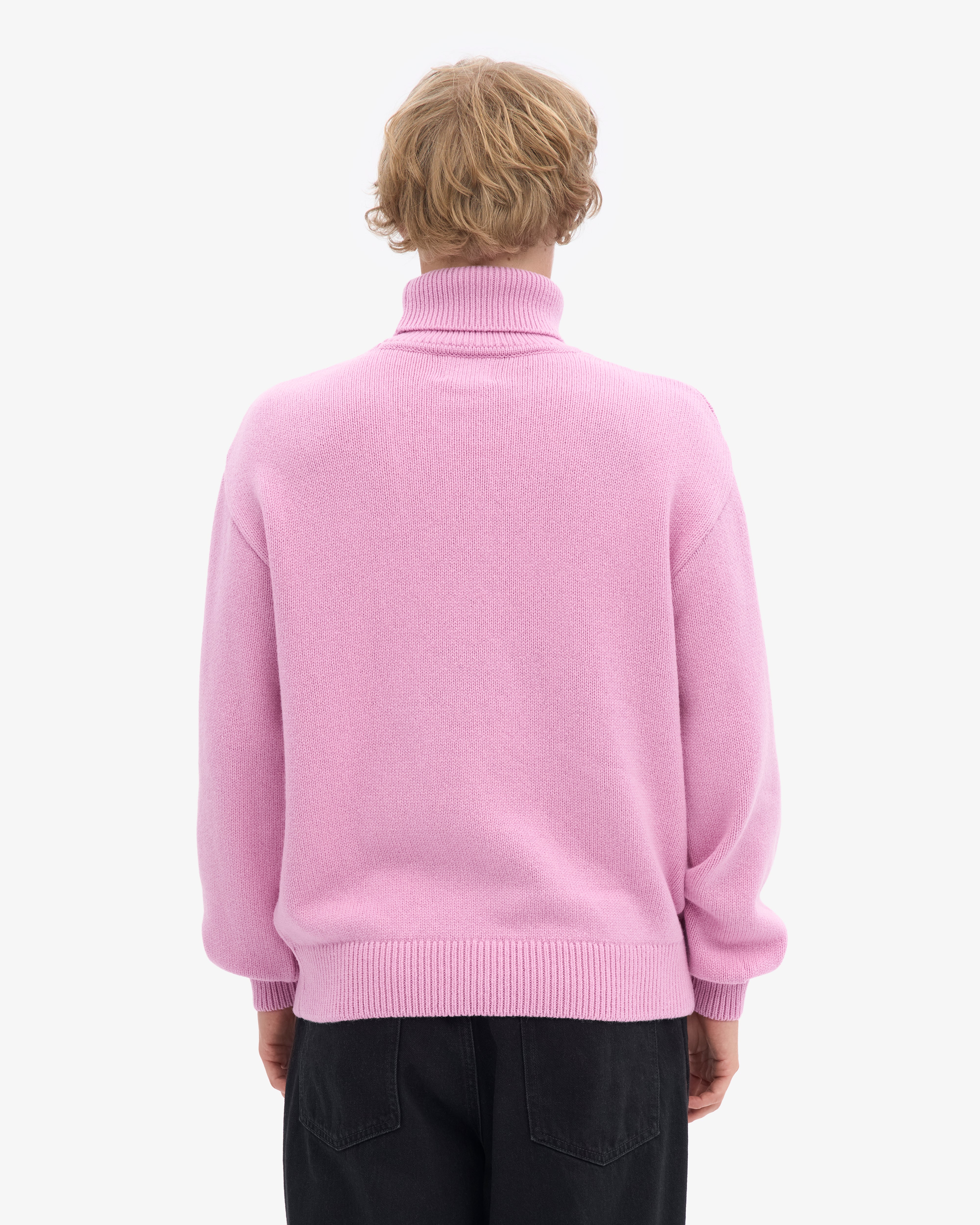Merino Wool Turtleneck - Cherry Blossom