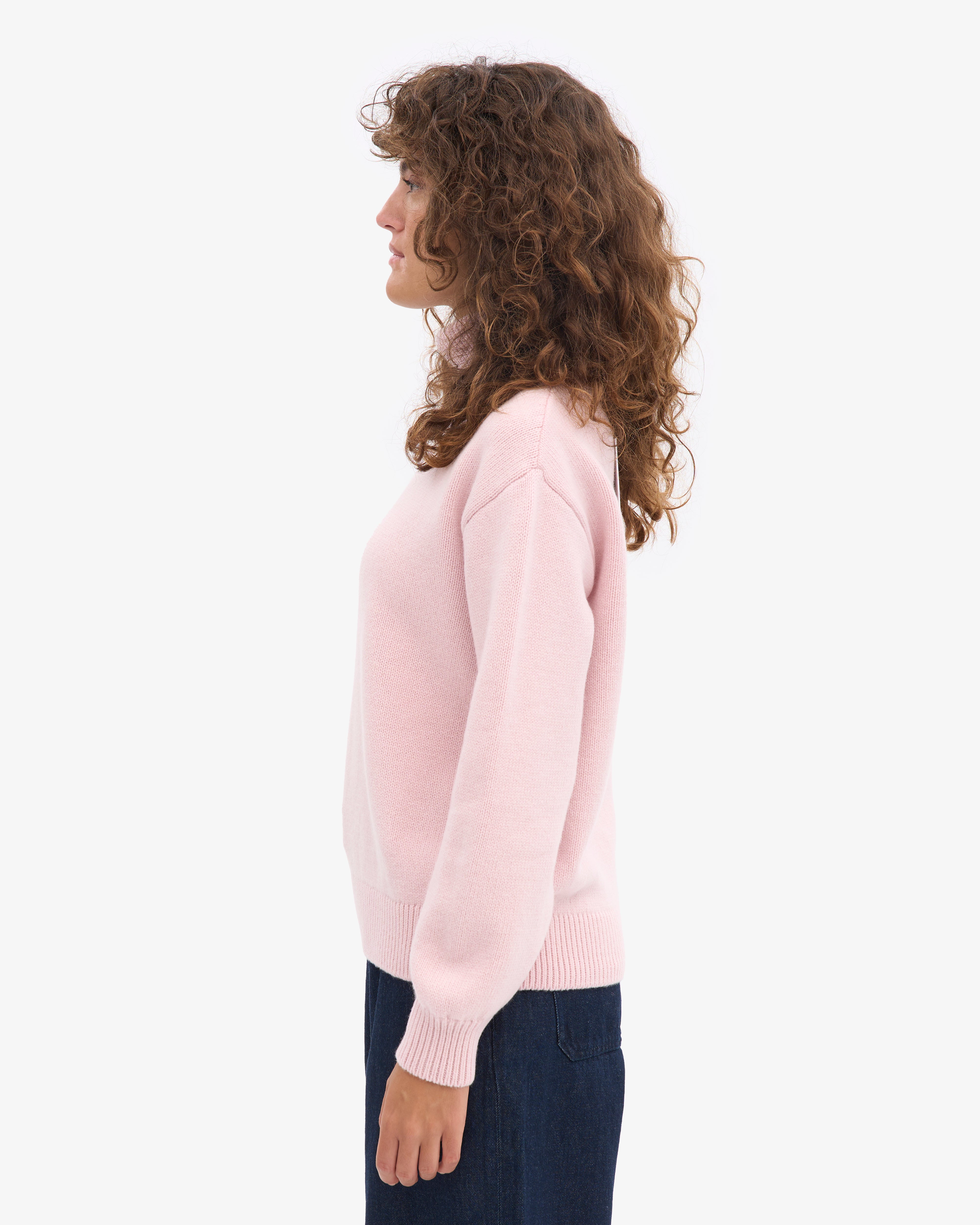 Merino Wool Turtleneck - Faded Pink