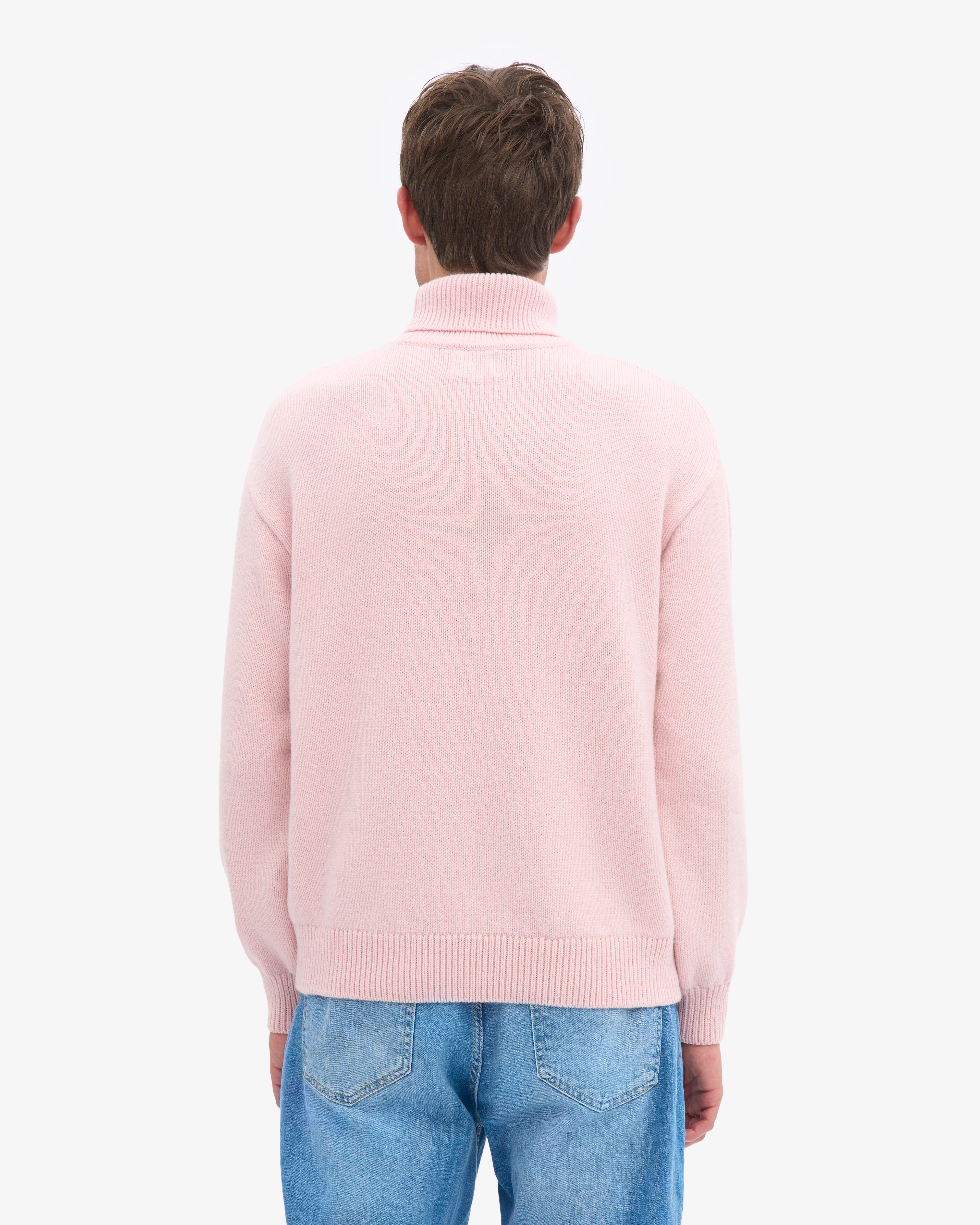Merino Wool Turtleneck - Faded Pink
